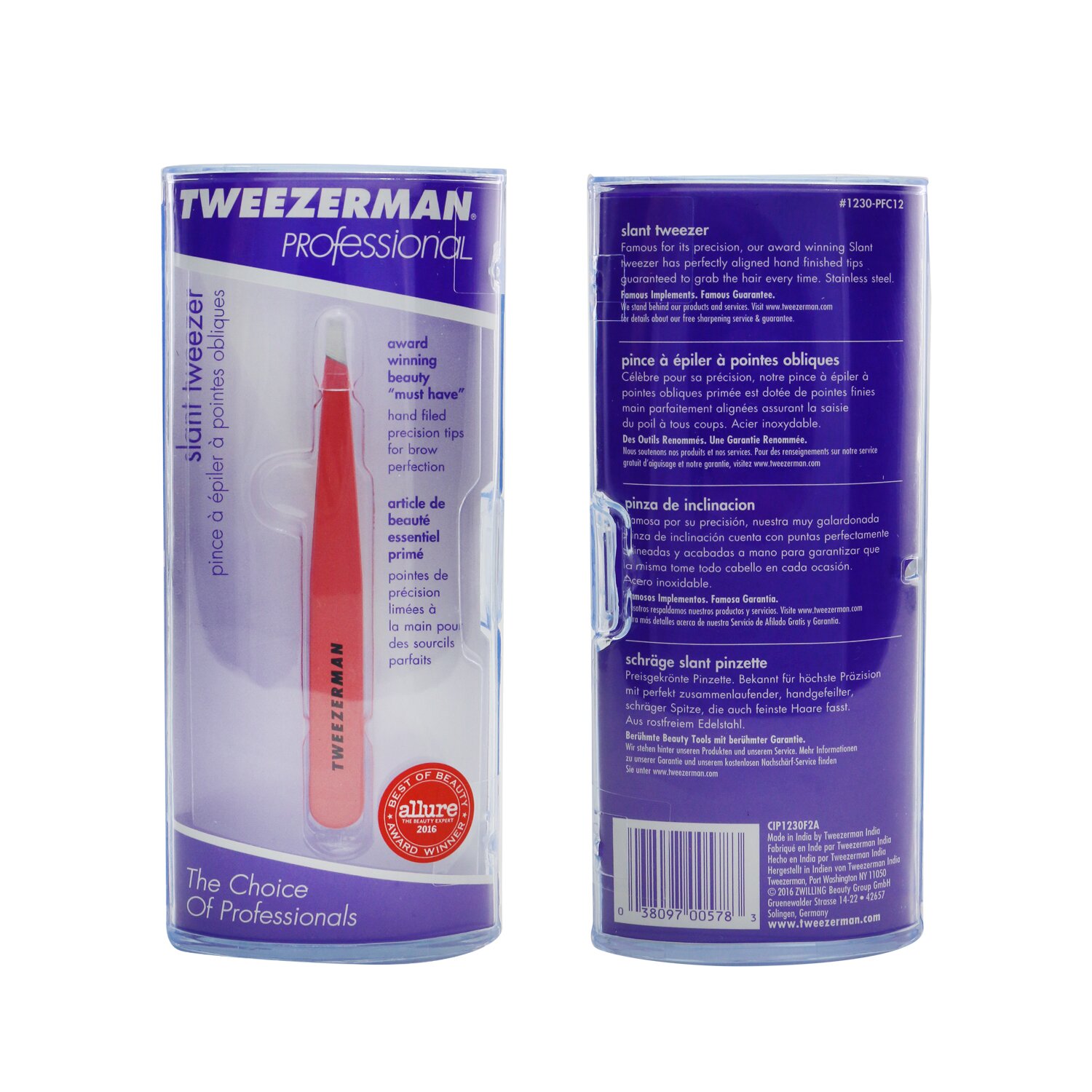 Tweezerman Professional Eğimli Maqqaş Picture Color