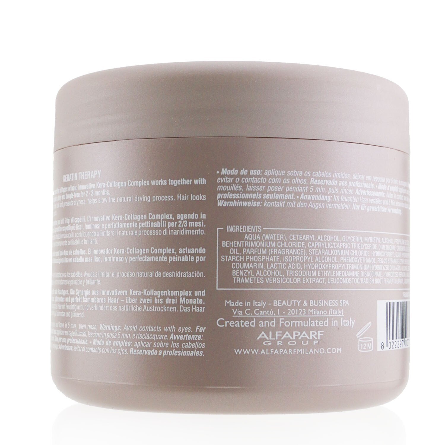 AlfaParf Lisse Design Keratin Therapy Rehydrating Mask (Salon Size) 500ml/17.63oz