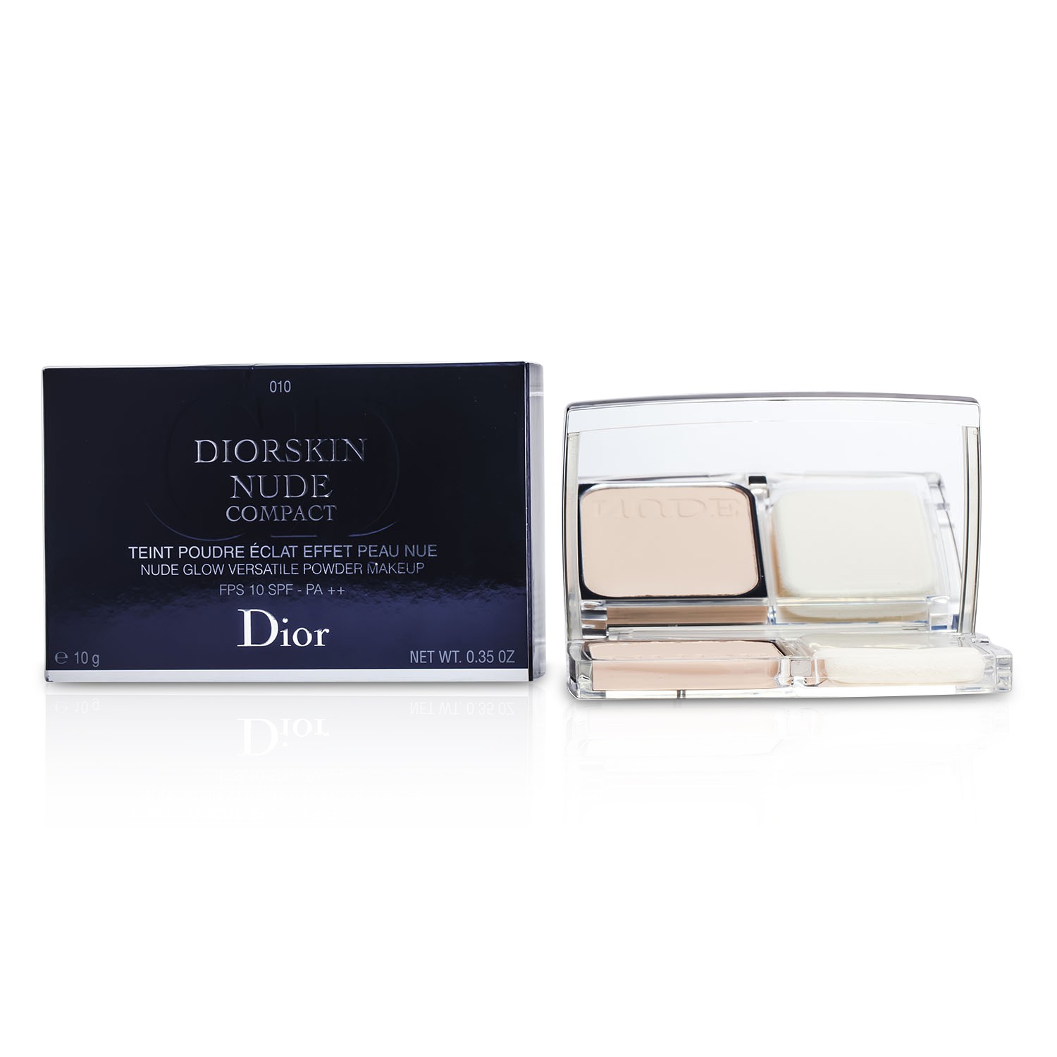 Christian Dior Diorskin Nude Compact Nude Glow Polvo de Maquillaje Versátil SPF 10 10g/0.35oz