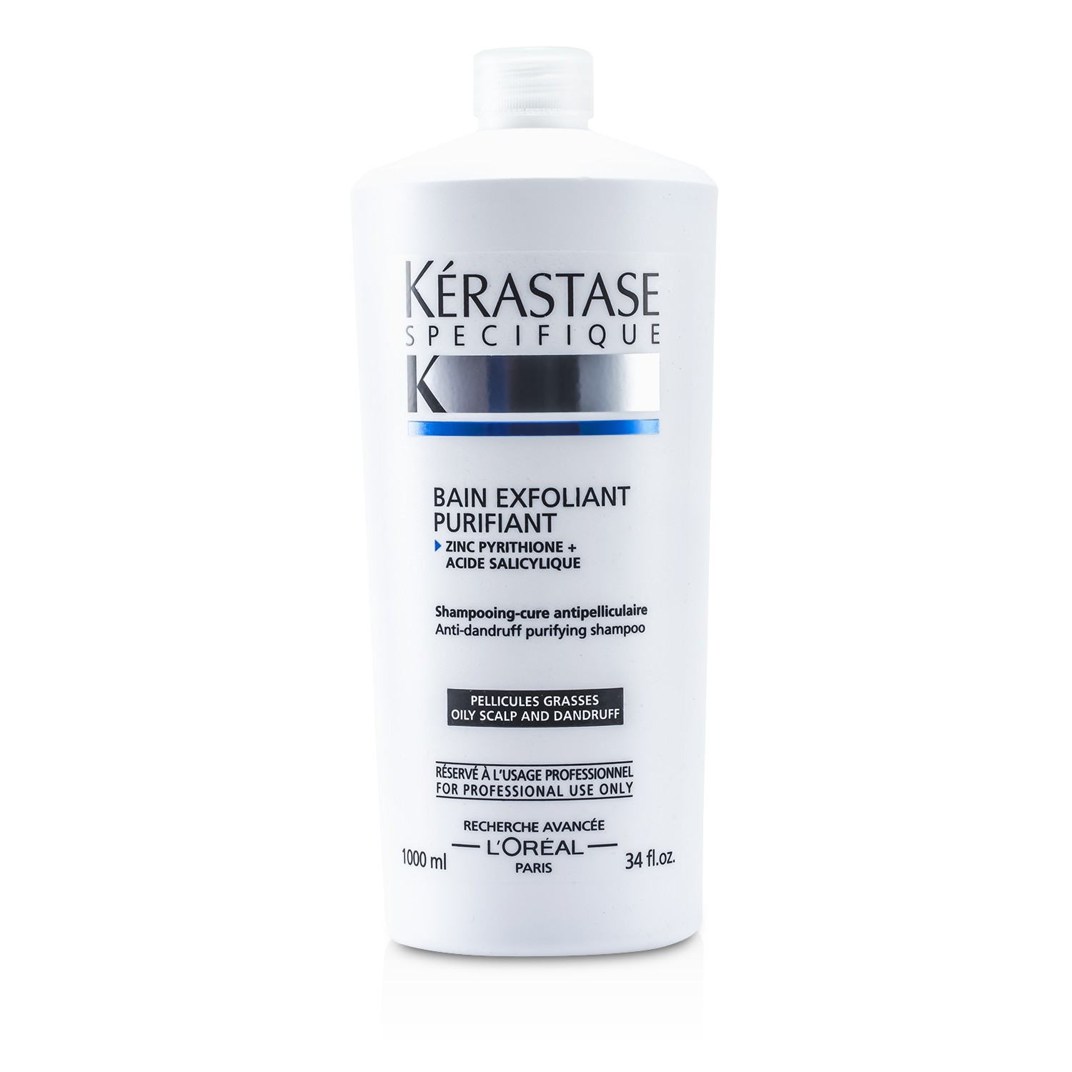 Kerastase Specifique Bain Exfoliant Purifiant Anti-Dandruff Purifying Shampoo (For Oily Scalp) 1000ml/34oz