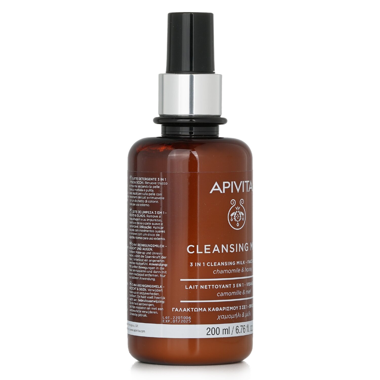 Apivita 3 In 1 Cleansing Milk For Face & Eyes 200ml/6.77oz