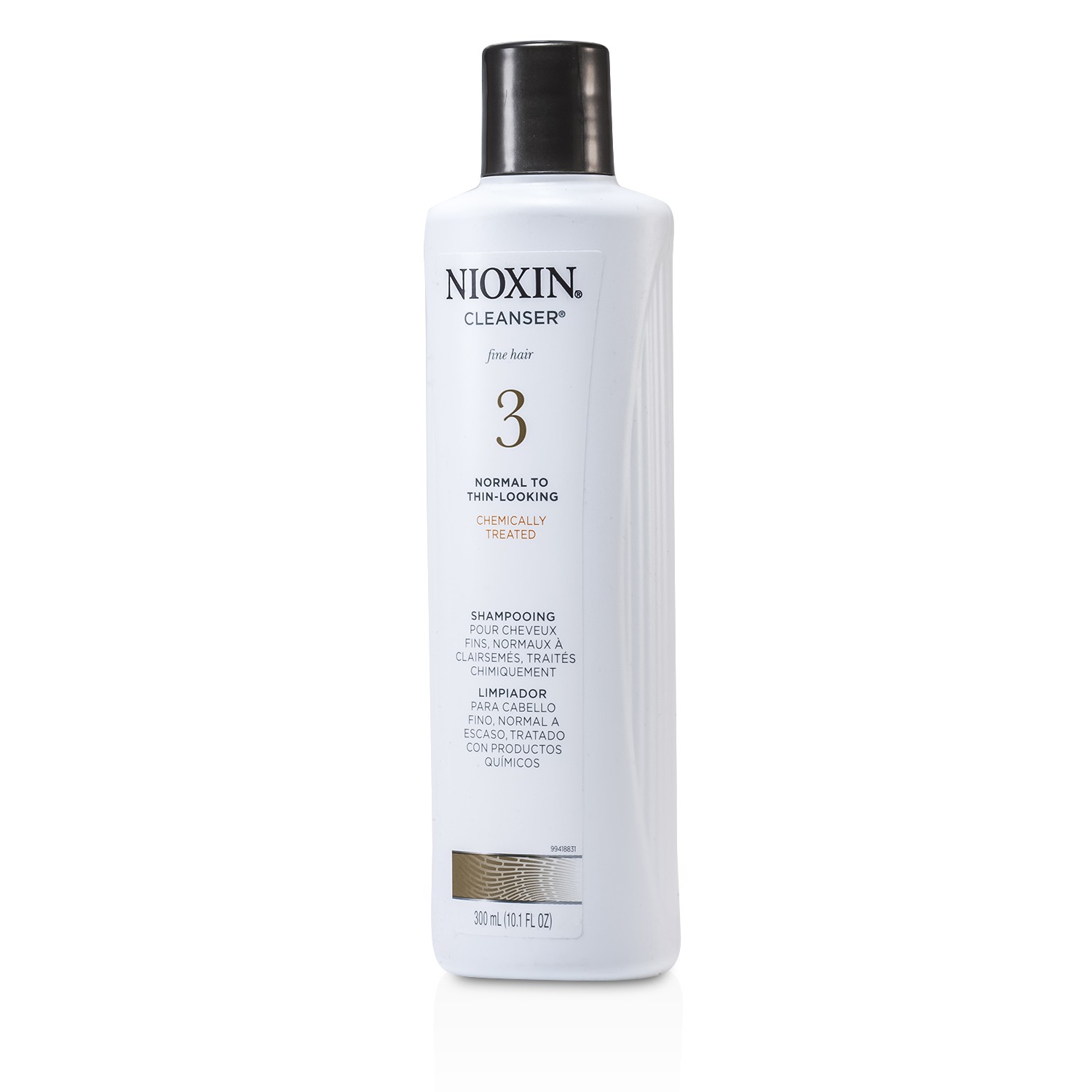 丽康丝 Nioxin 体系 3 洗发露 - 纤细，化学处理，中至稀疏发量 300ml/10.1oz