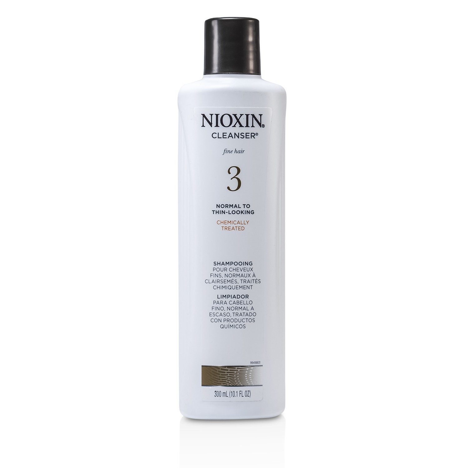 丽康丝 Nioxin 体系 3 洗发露 - 纤细，化学处理，中至稀疏发量 300ml/10.1oz