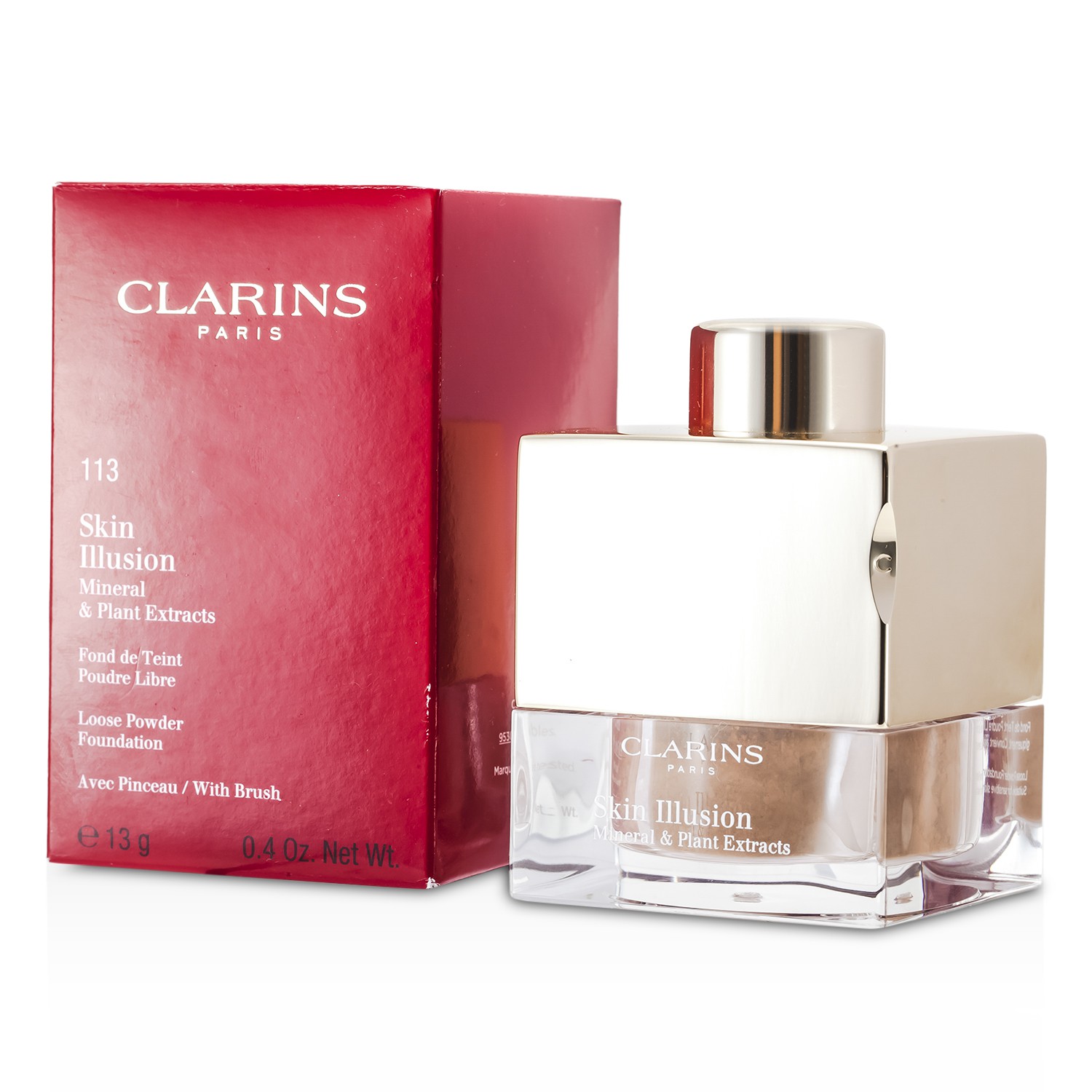 Clarins Skin Illusion بودرة سائبة بخلاصة النبات والمعادن (مع فرشاة) 13g/0.4oz