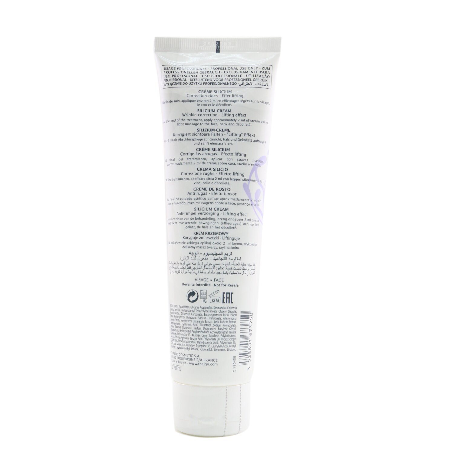 Thalgo Silicium Cream Wrinkle Correction -ryppyjen korjaus yövoide  kohottava vaikutus (kauneushoitolakoko) 150ml/5.07oz