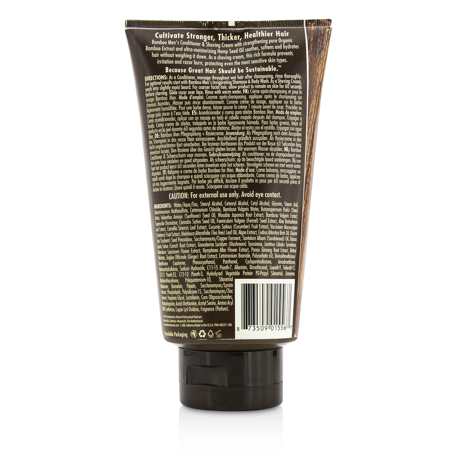 Alterna Bamboo Men Nourishing Conditioner & Shaving Cream 250ml/8.5oz