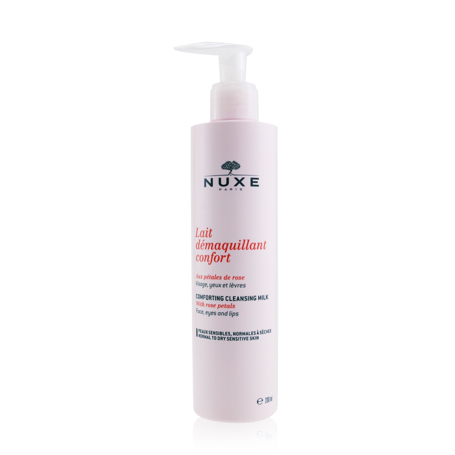 Nuxe Comforting na Gatas na Panlinis na may Kasamang Talulot ng Rosas (Para sa Normal Hanggang Tuyot na Sensitibong Balat) 200ml/6.7oz