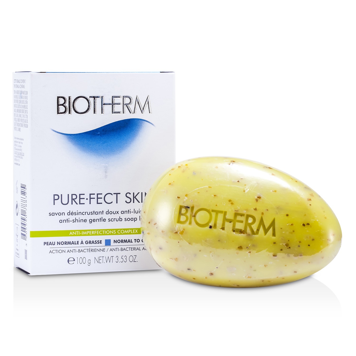 Biotherm Pure.Fect Skin na Laban sa Pangingintab na Gentle Scrub na Sabon (Para sa Kombinasyon Hanggang Malangis na Balat) 100g/3.53oz