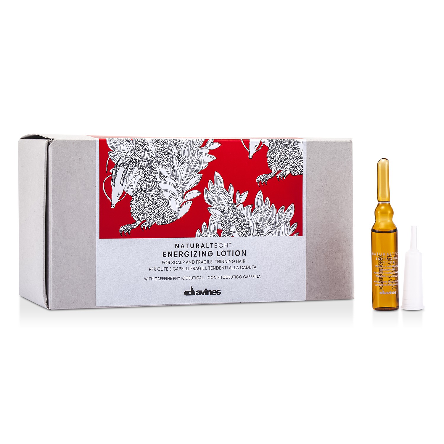 Davines Natural Tech Loción Energizante (Para Cuero Cabelludo y Cabello Frágil, Adelgazante) 12x6ml/0.2oz