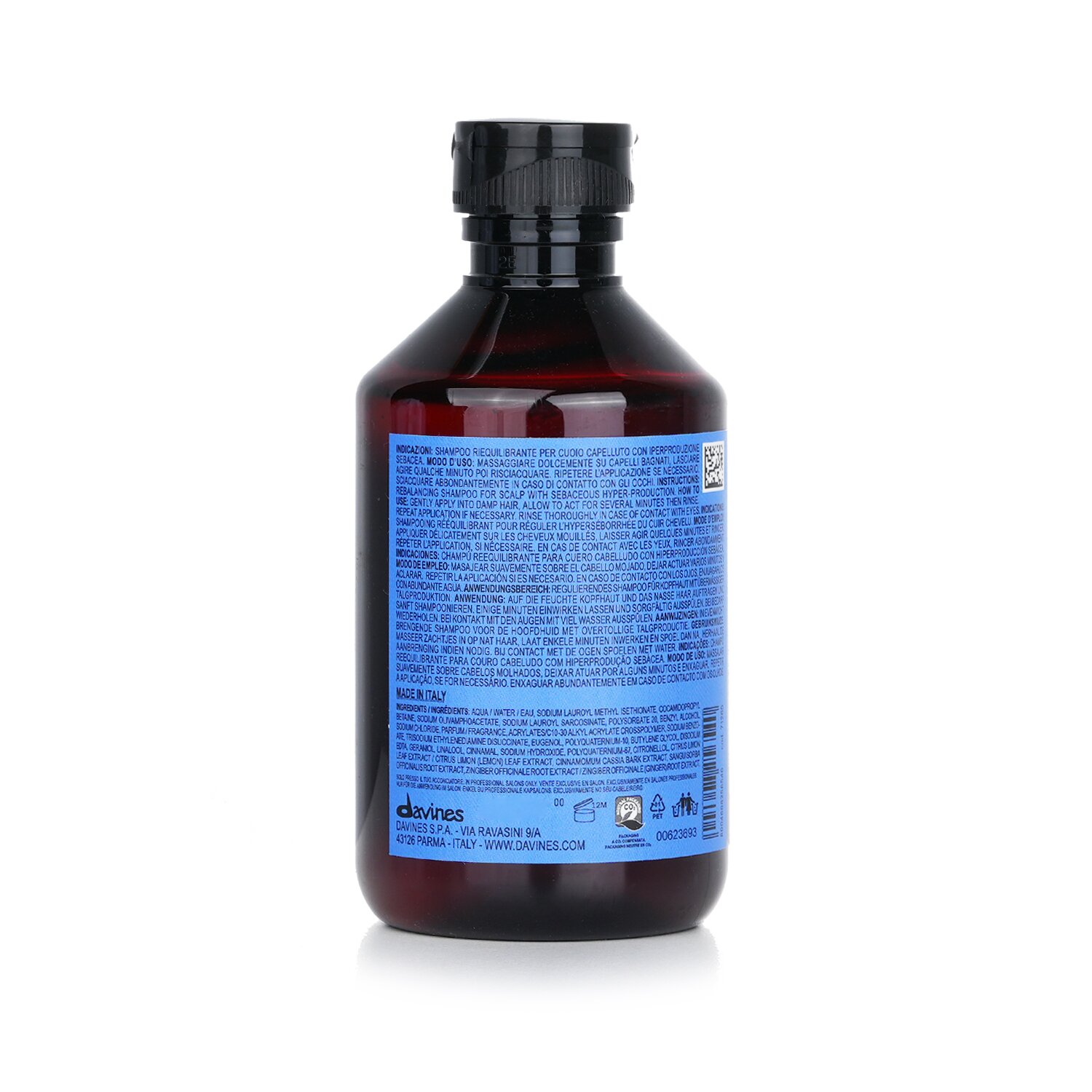 Davines شامبو معيد للتوازن Natural Tech (لفروة الرأس الزيتية) 250ml/8.45oz