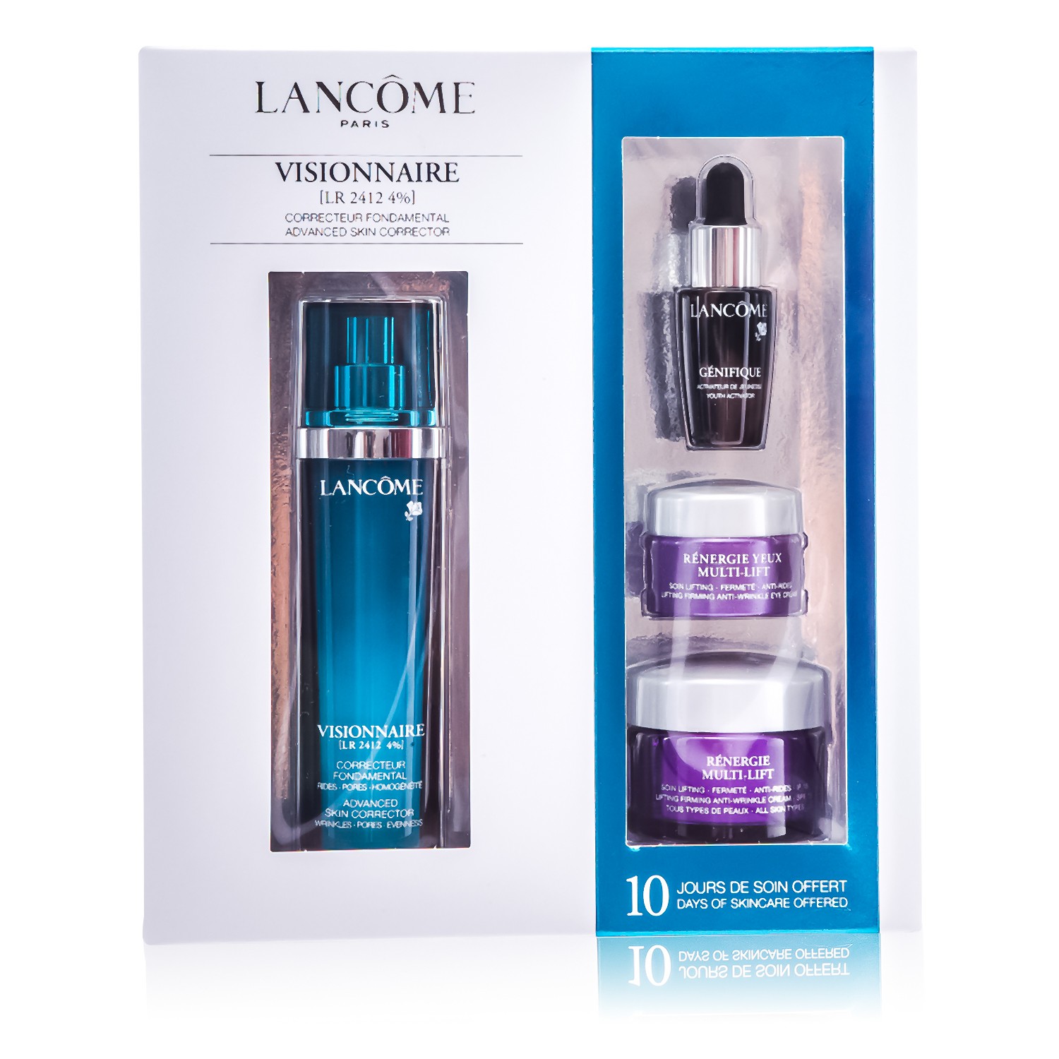 Lancome Visionnaire Set: Visionnaire [LR2412] 30ml/1oz + Renergie Multi-Lift 15ml/0.5oz + Genifique Youth Activator 7ml/0.2oz + Renergie Yeux Multi-Lift 5ml/0.16oz 4pcs