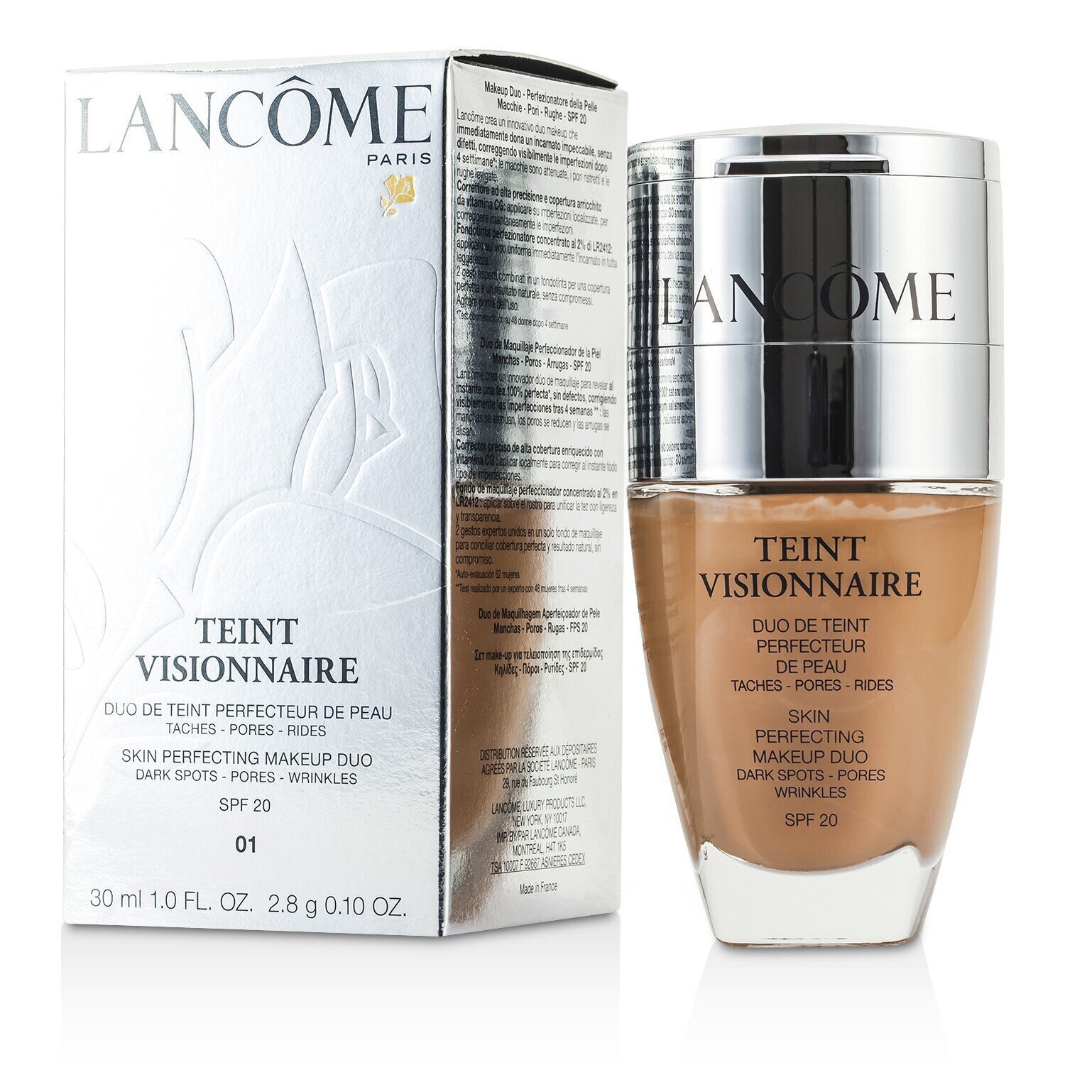 Lancome Teint Visionnaire Skin Perfecting Make Up Duo SPF 20 30ml+2.8g