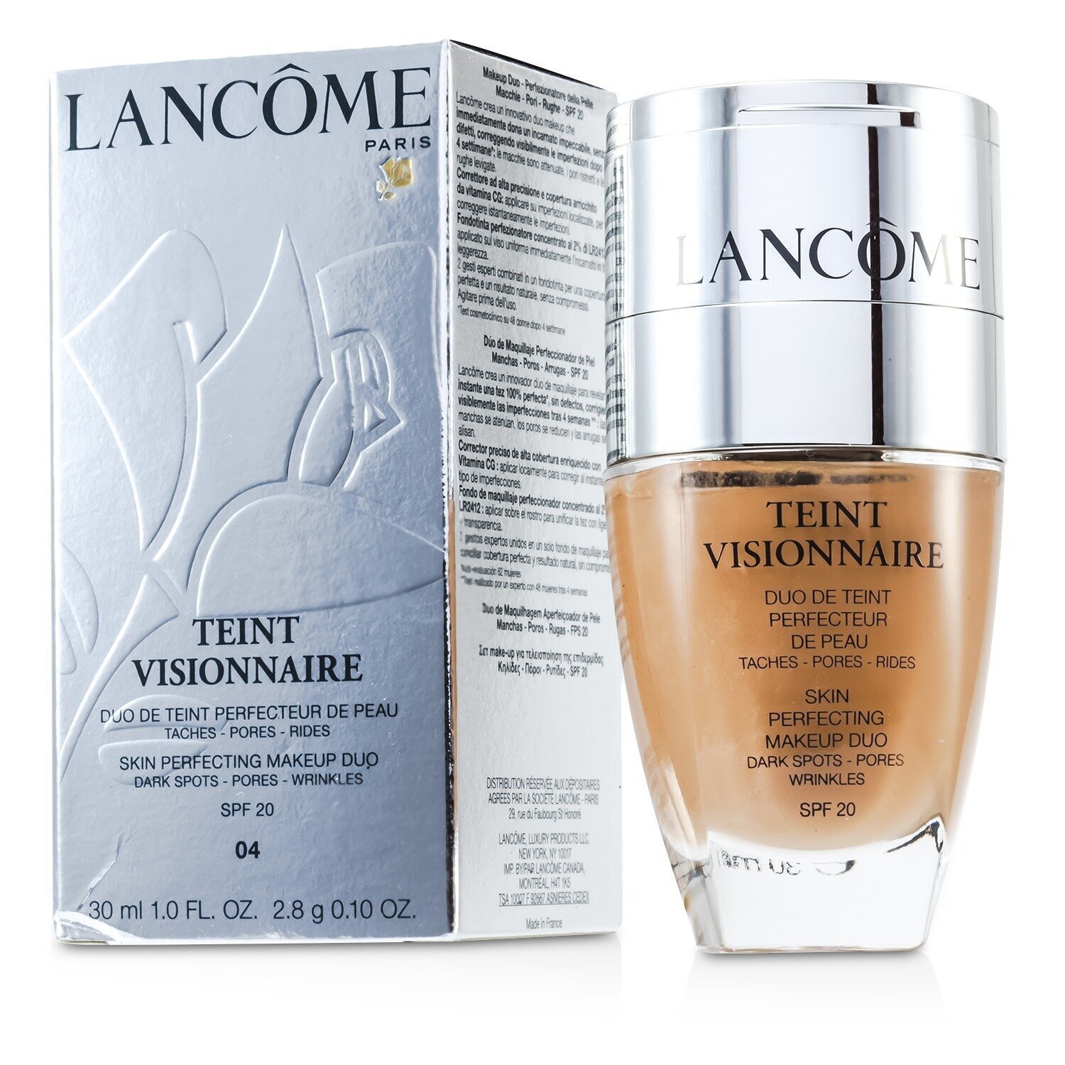 Lancome Makeup z zaščito proti soncu Teint Visionnaire Skin Perfecting Make Up Duo SPF 20 30ml+2.8g