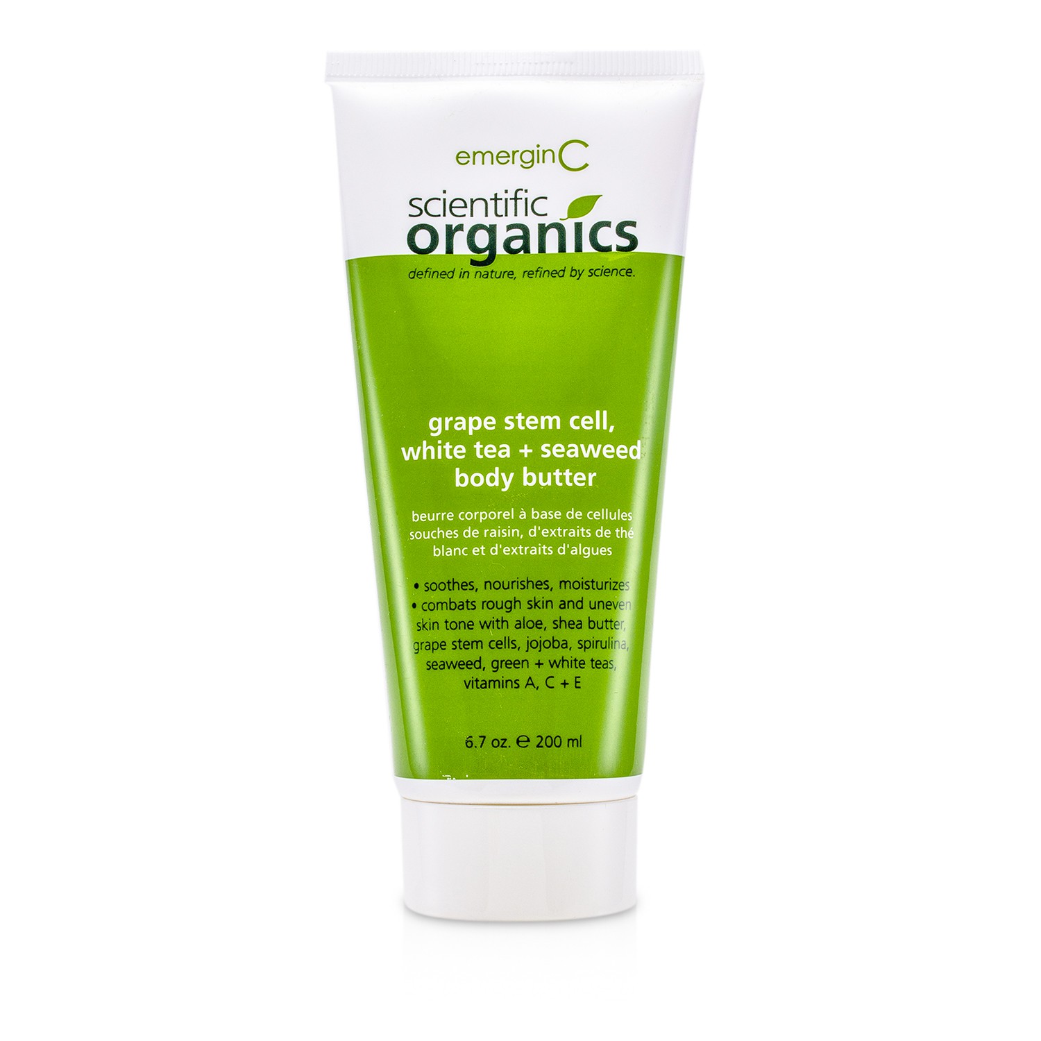 EmerginC Scientific Organics Grape Stem Cell, White Tea + Seaweed Body Butter 200ml/6.7oz