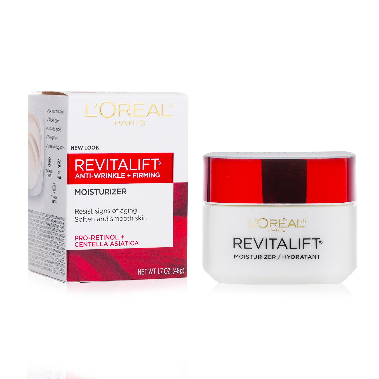 L'Oreal RevitaLift Anti-Wrinkle + kiinteytävä kasvojen/kaulan ympärysvoide 48g/1.7oz