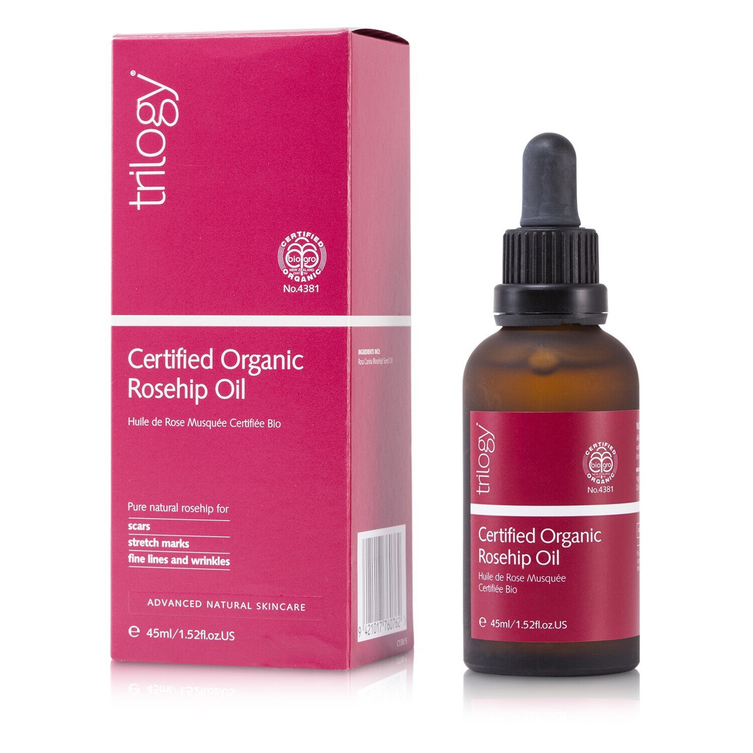 Trilogy Certified Organic Minyak Rosehip 45ml/1.52oz