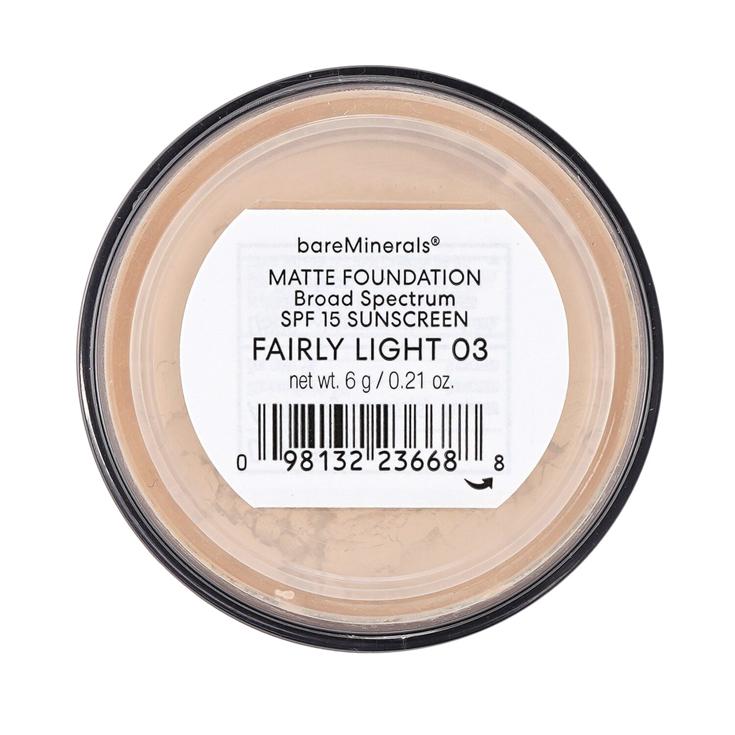 BareMinerals Sypký minerální pudr s matujícím efektem SPF15 – poměrně světlý 6g/0.21oz