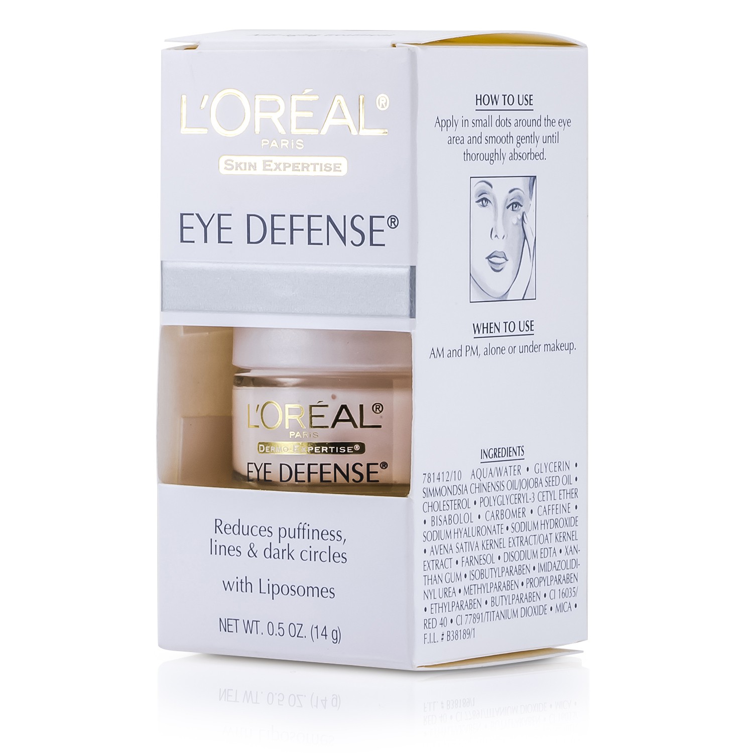 L'Oreal Dermo-Expertise كريم واقي لمنطقة العيون 14g/0.5oz