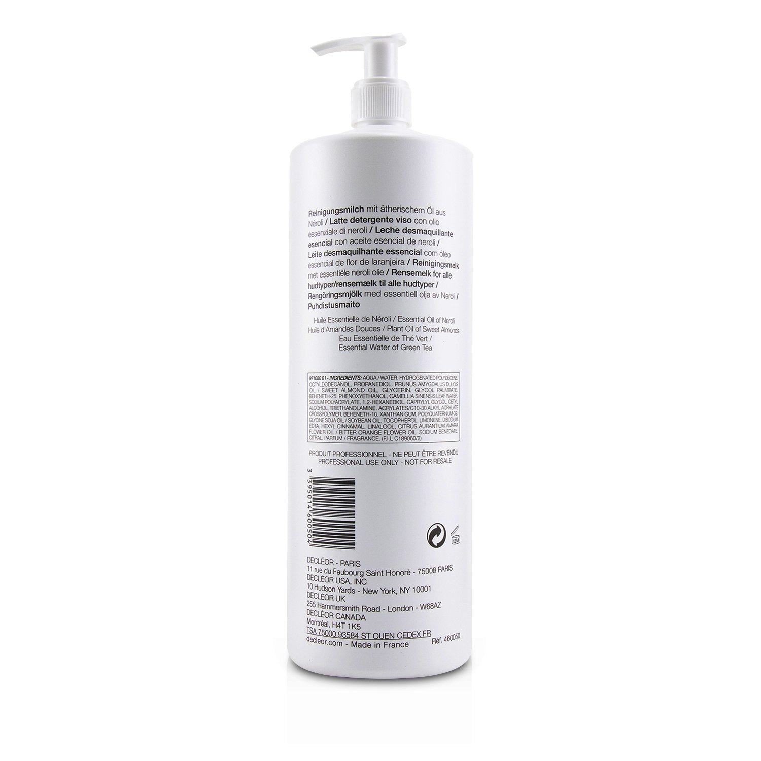 Decleor Aroma Cleanse חלב ניקוי חיוני (בגדול של סלון יופי) 1000ml/33.8oz