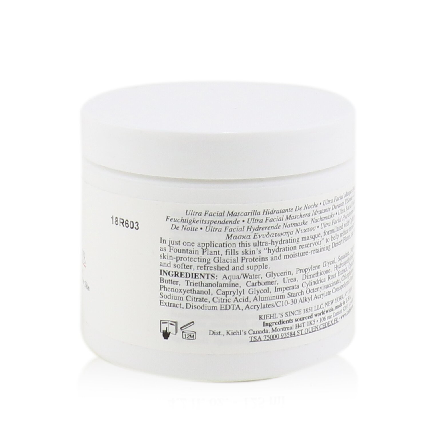 Kiehl's มาสก์ให้ความชุ่มชื้นกลางคืน Ultra Facial 125ml/4.2oz