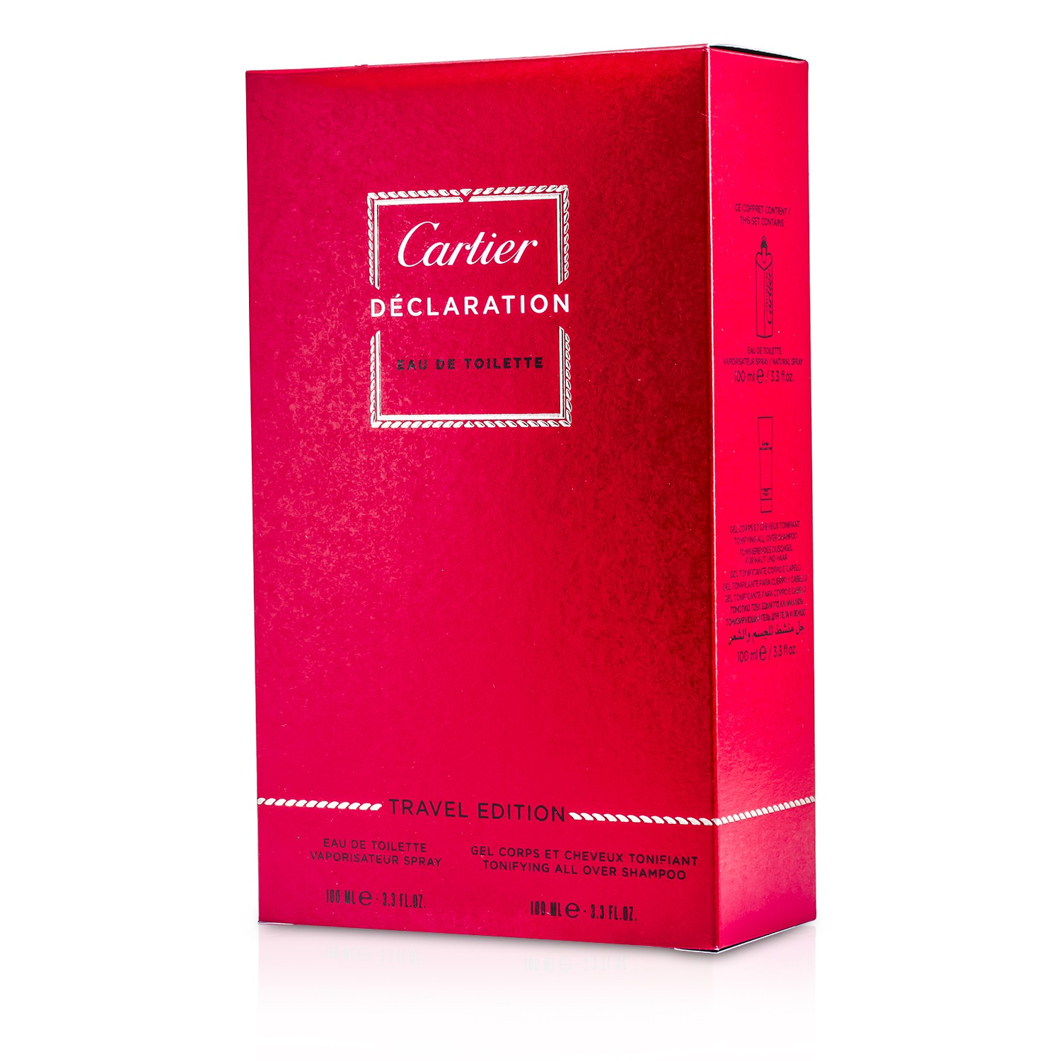 Cartier Declaration Coffret: Eau De Toilette Spray 100ml/3.3oz + Tonifying All Over Shampoo 100ml/3.3oz 2pcs