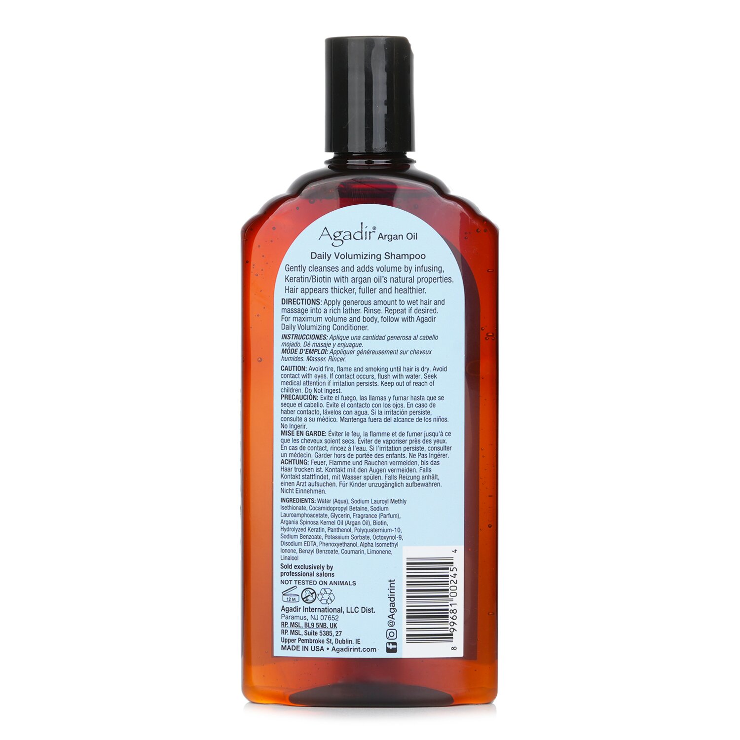 Agadir Argan Oil แชมพูเพิ่มวอยุ่มประจำวัน 366ml/12.4oz