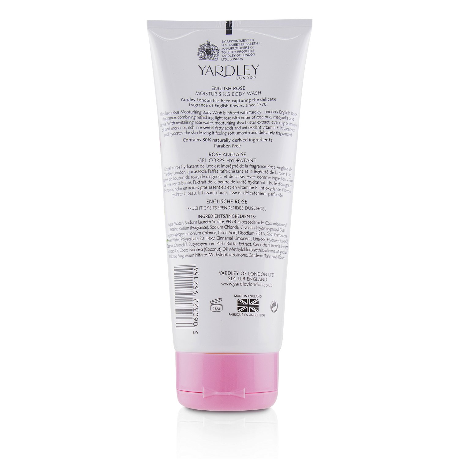 Yardley London 雅麗 英國玫瑰女性滋潤沐浴露English Rose Moisturising Body Wash 200ml/6.8oz