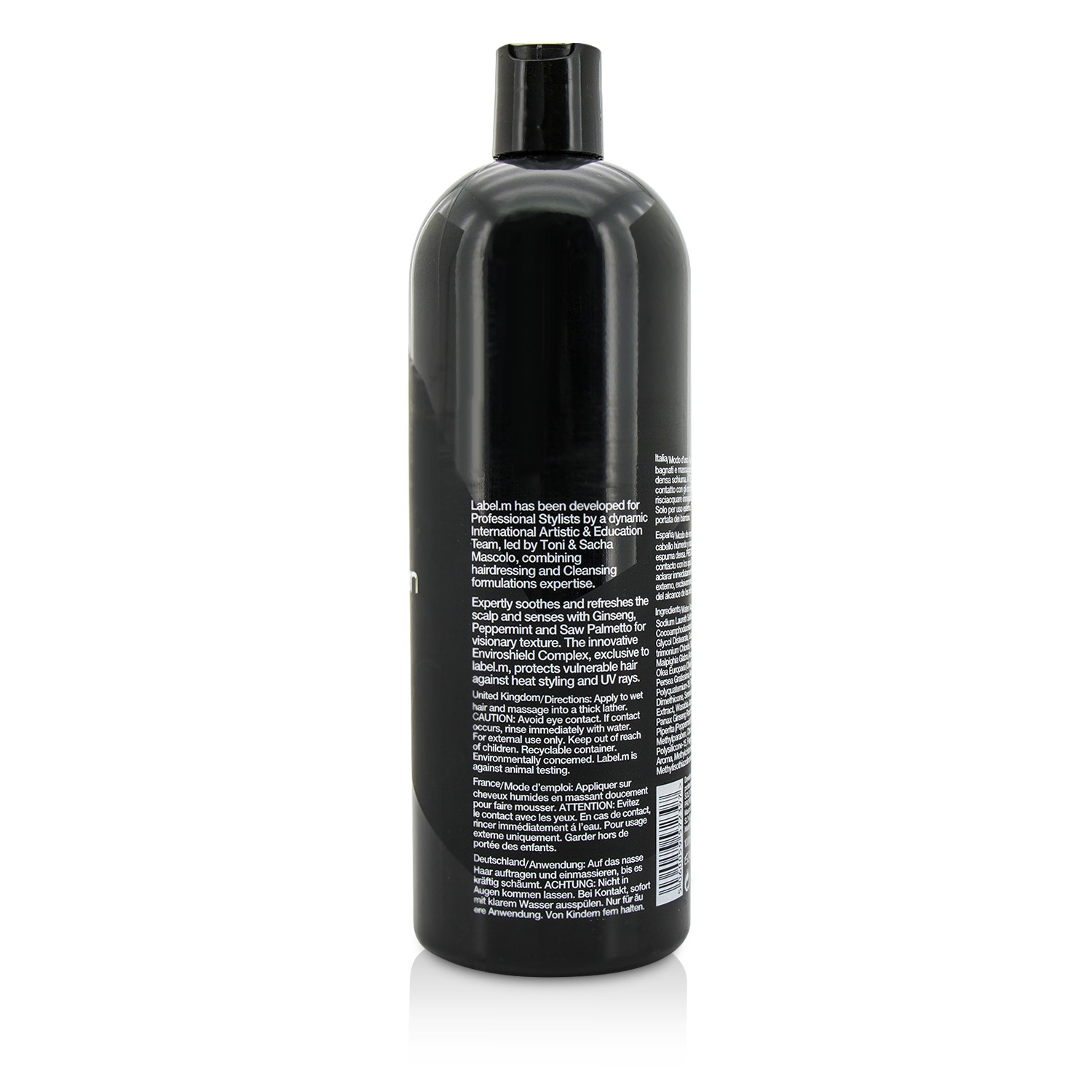 Label.M Men's Daily Moisturising Shampoo (Dual-Action Scalp Therapy and Bodywash) 1000ml/33.8oz