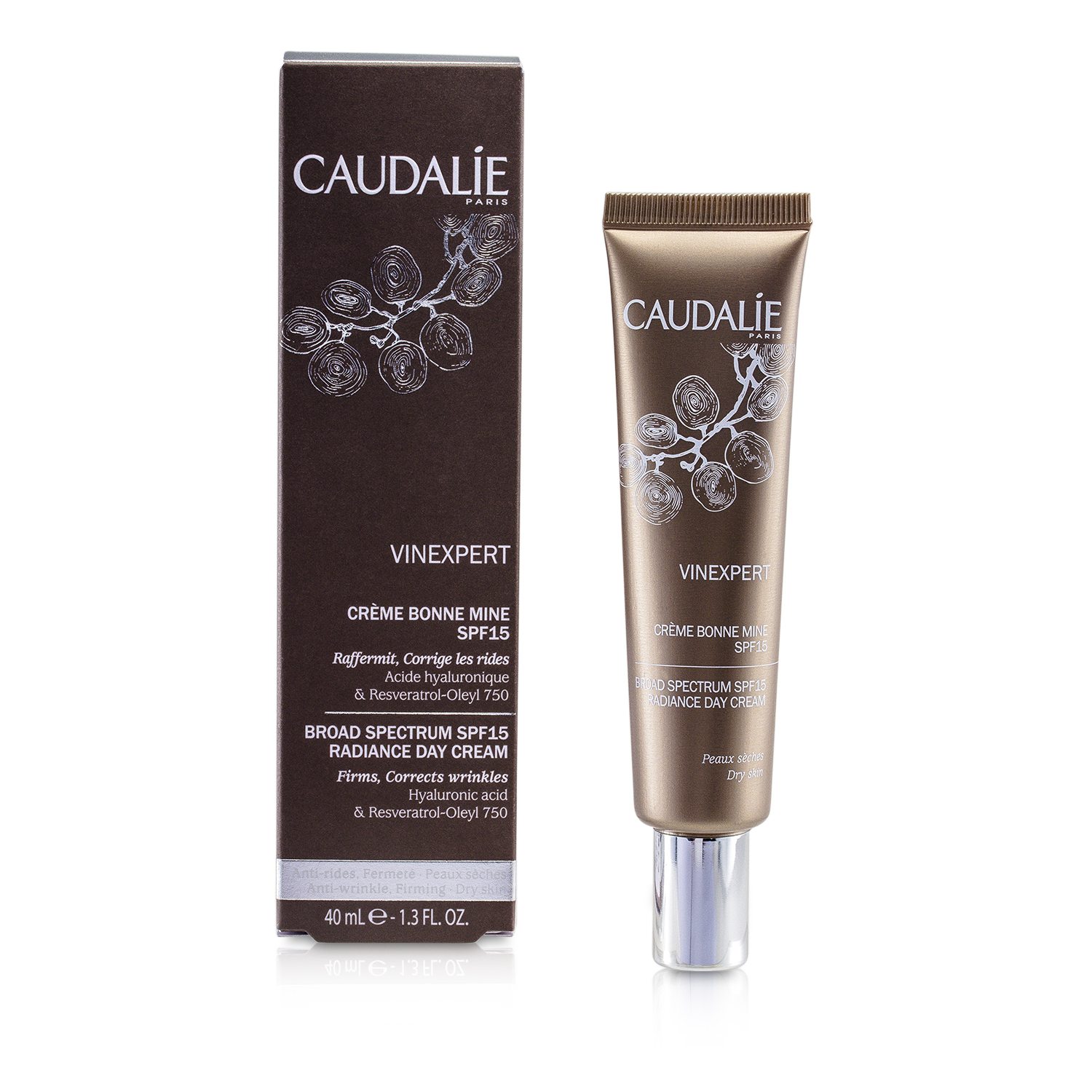 Caudalie Vinexpert Cremă de Zi pentru luminozitate cu Spectru Larg SPF 15 (Pentru Ten Uscat) 40ml/1.3oz