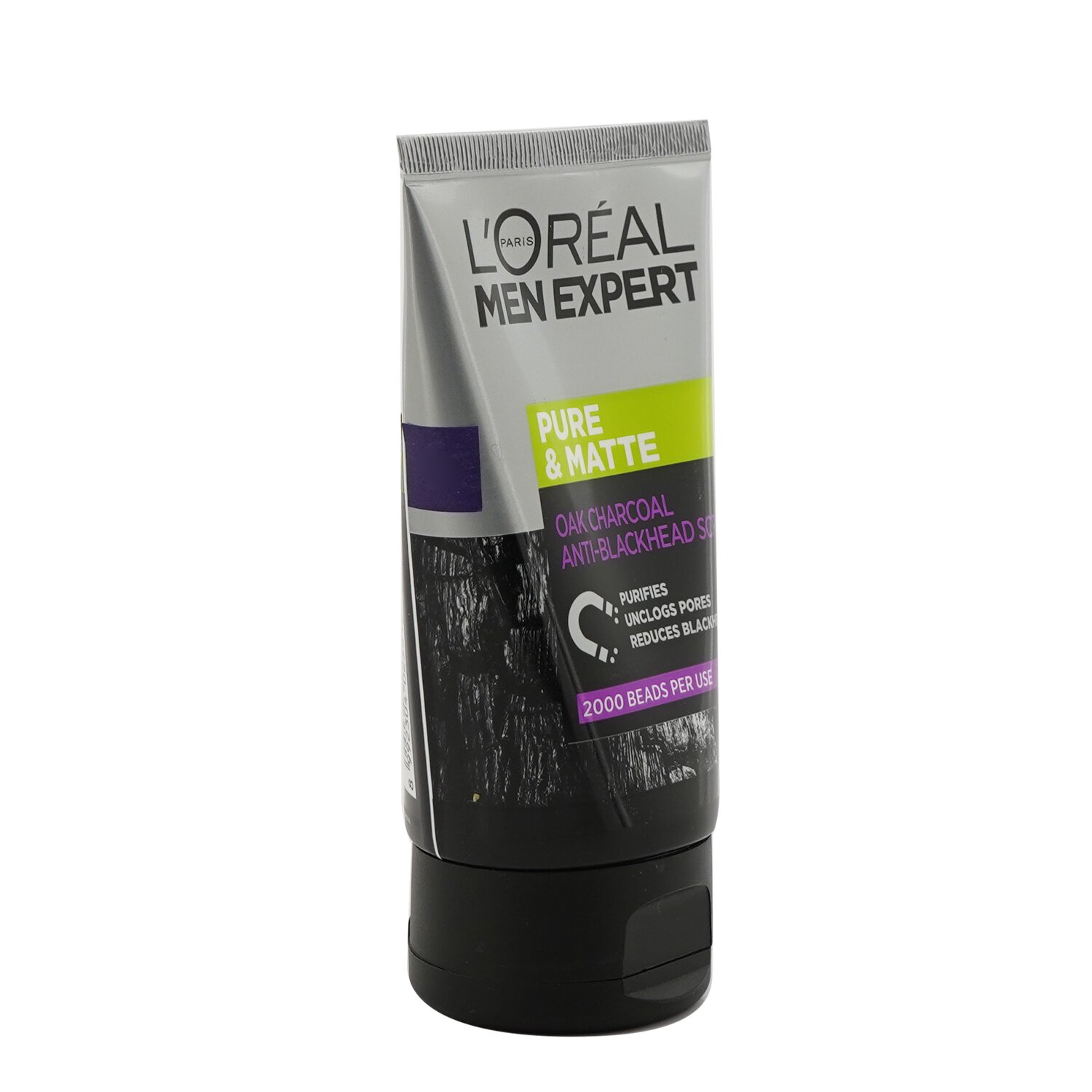 L'Oreal Men Expert Pure & Matte Exfoliante de Carbón Negro 100ml/3.3oz