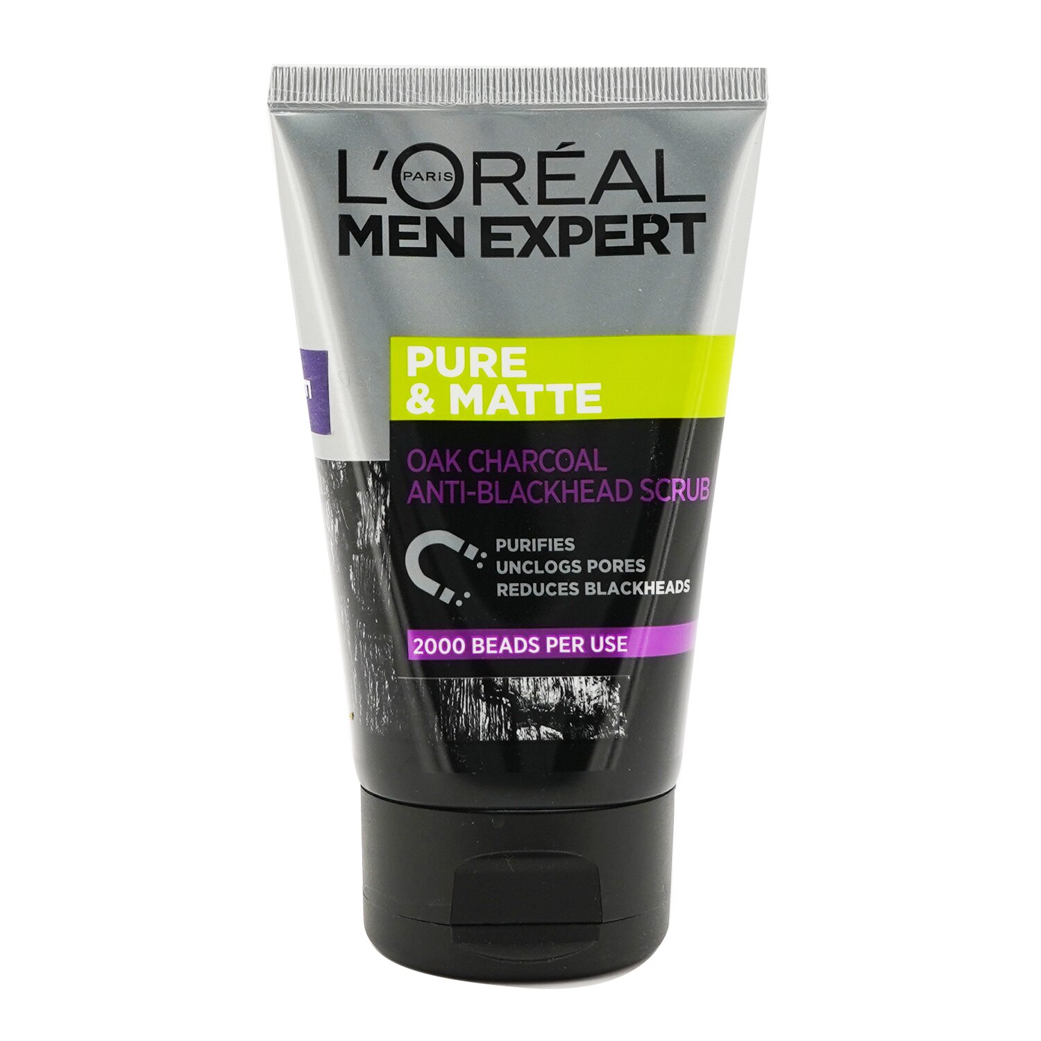 L'Oreal Men Expert Pure & Matte Exfoliante de Carbón Negro 100ml/3.3oz