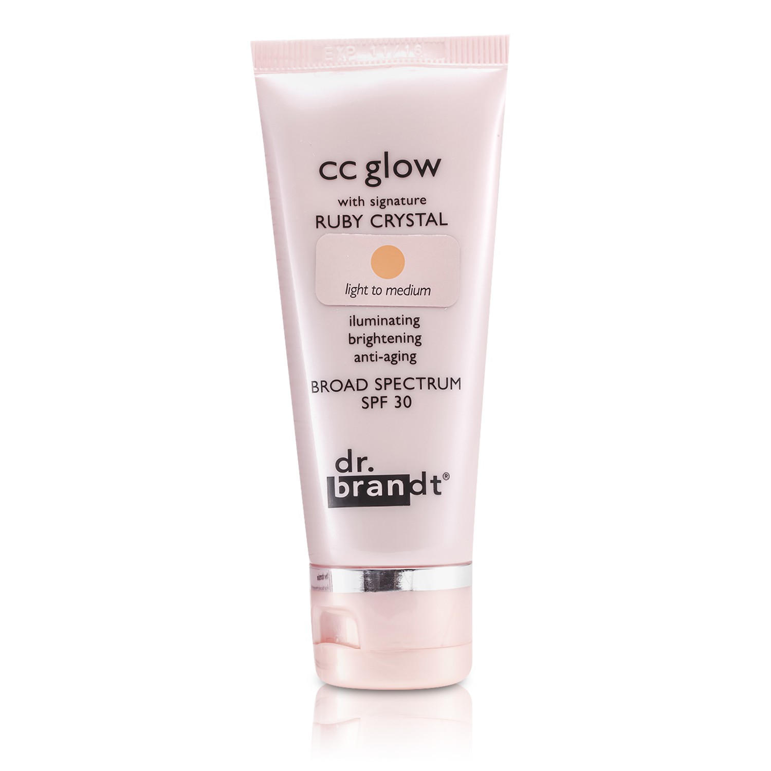 Dr. Brandt CC Glow with Signature Ruby Crystal ძლიერი სპექტრი SPF 30 (ღია/საშუალო) 30g/1oz