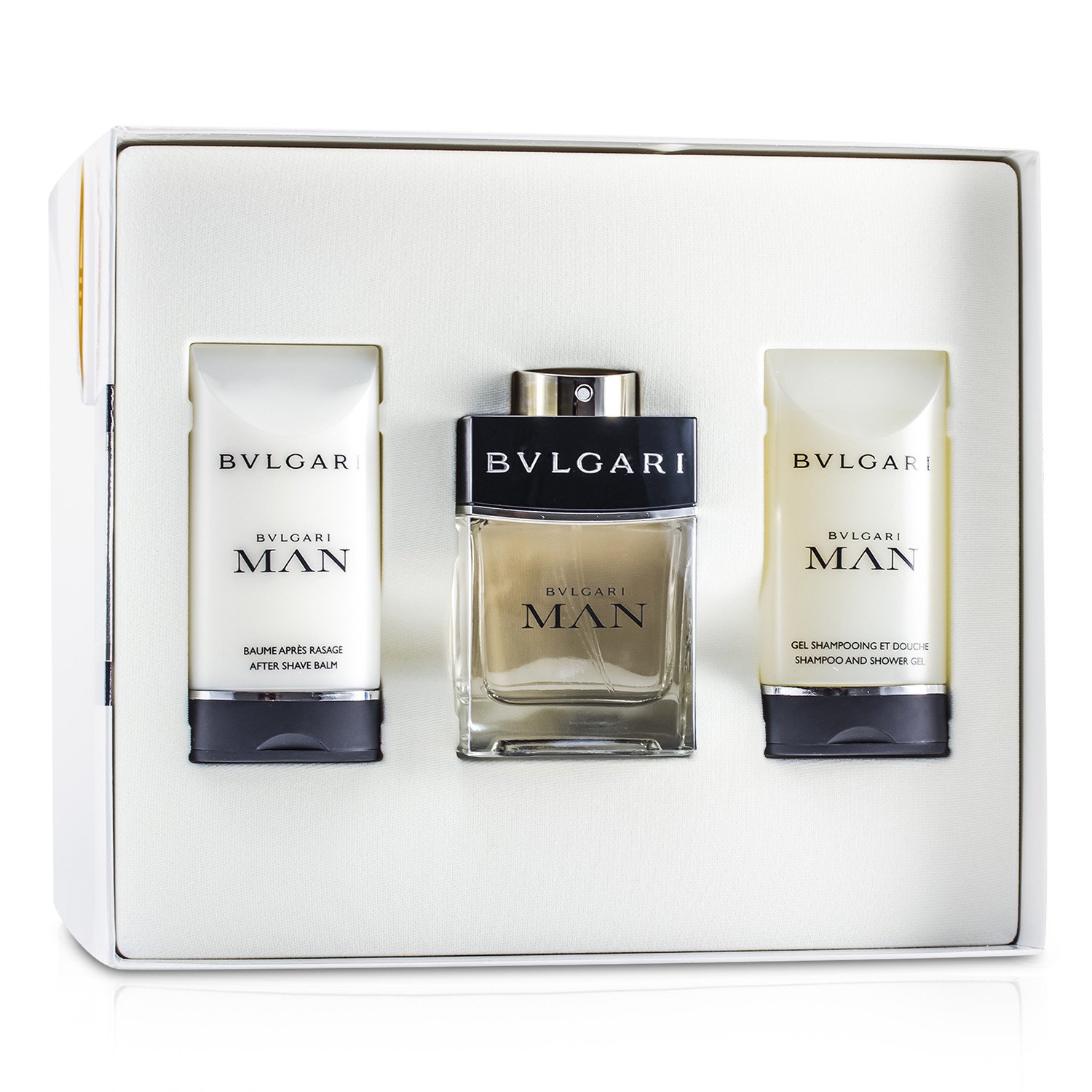 Bvlgari Man Coffret: Eau De Toilette Spray 60ml/2oz + After Shave Balm 75ml/2.5oz + Shampoo & Shower Gel 75ml/2.5oz 3pcs