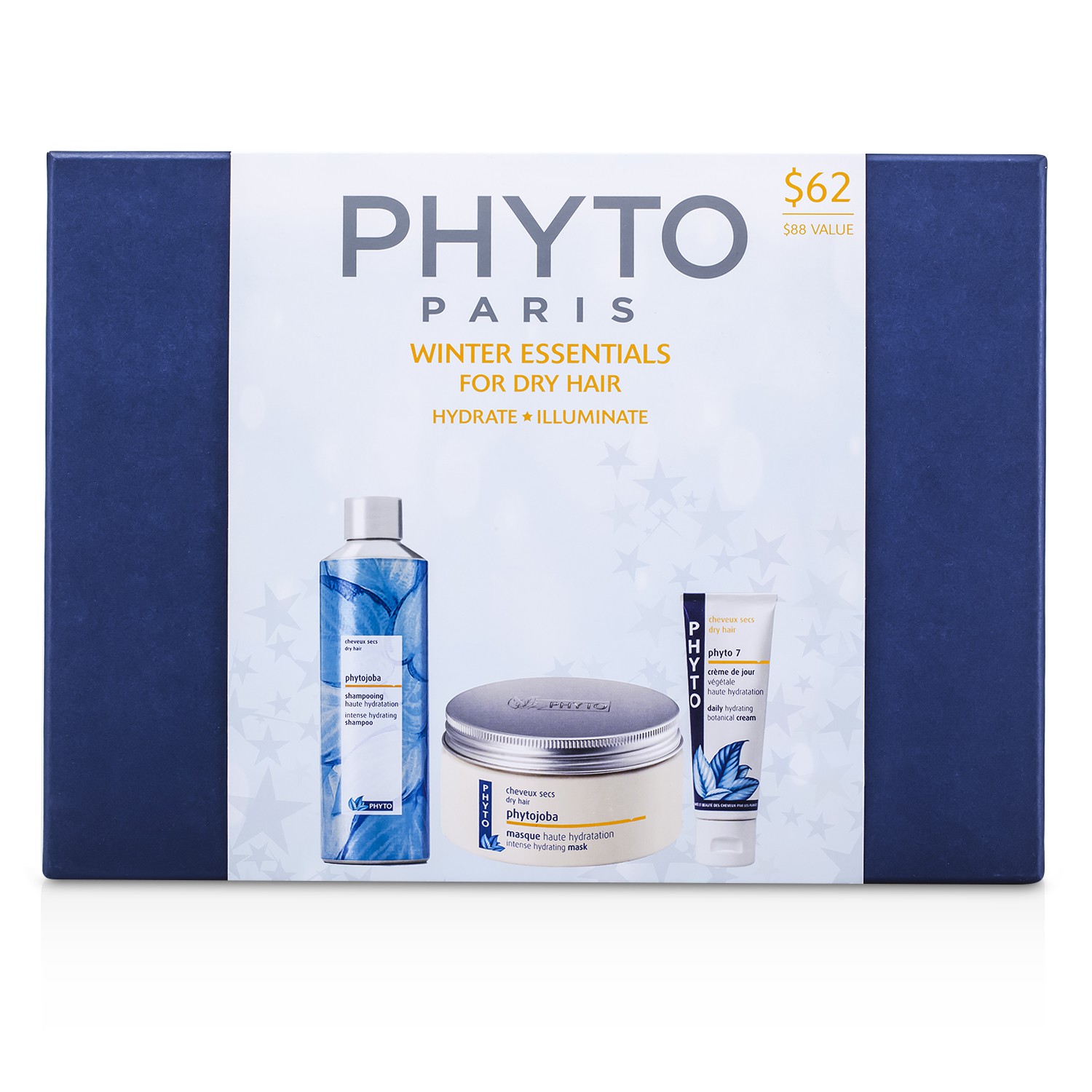 Phyto Winter Essentials (For Dry Hair): Phytojoba Shampoo 200ml + Phytojoba Mask 200ml + Phyto 7 50ml 3pcs