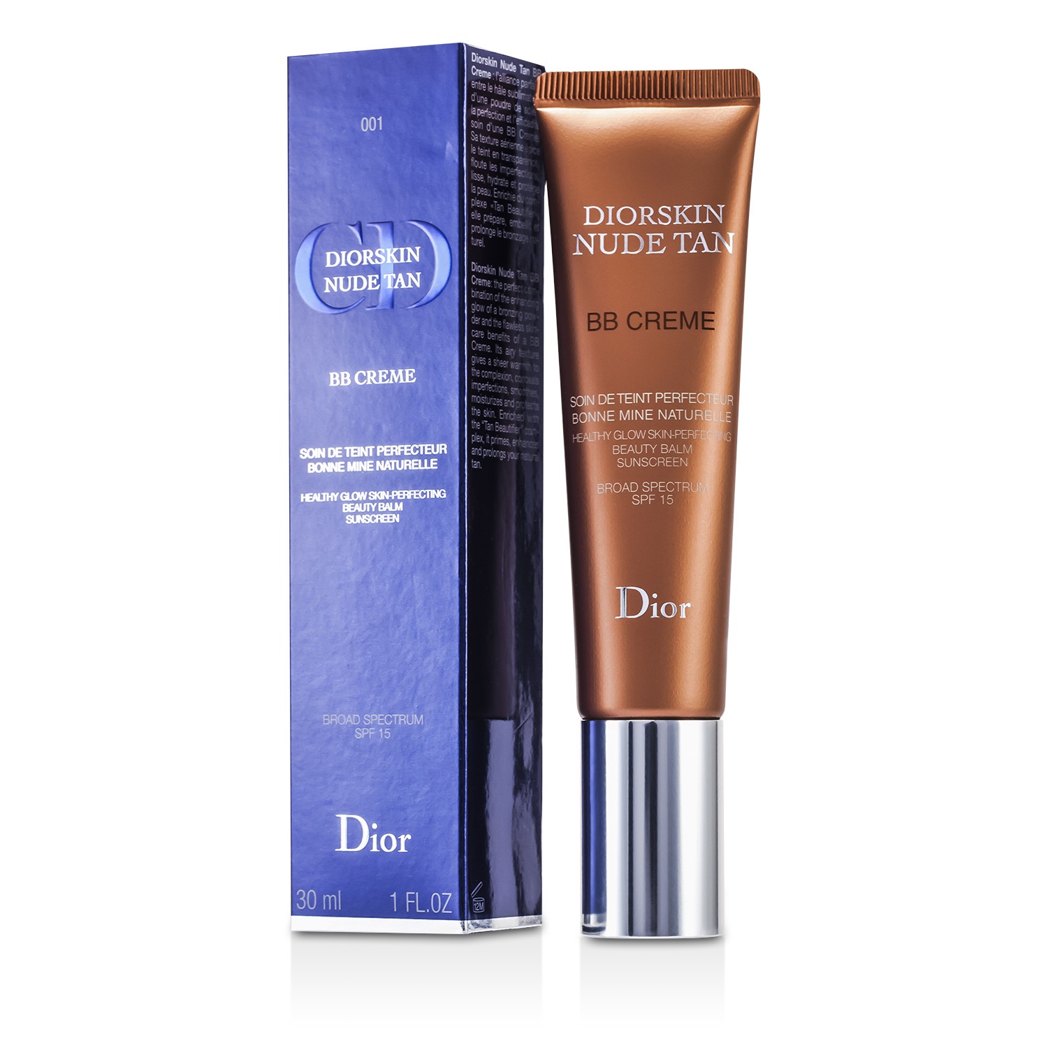 Christian Dior Krem upiększający typu BB z filtrem ochronnym SPF15 Diorskin Nude Tan BB Creme Healthy Glow Skin Perfecting Beauty Balm SPF 15 30ml/1oz