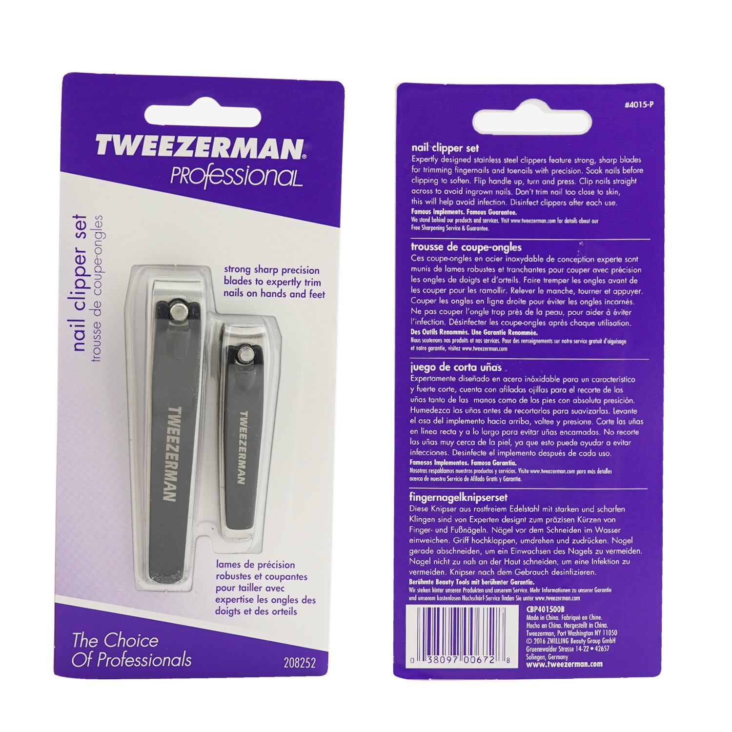 Tweezerman Professional Nail Clipper Set Picture Color