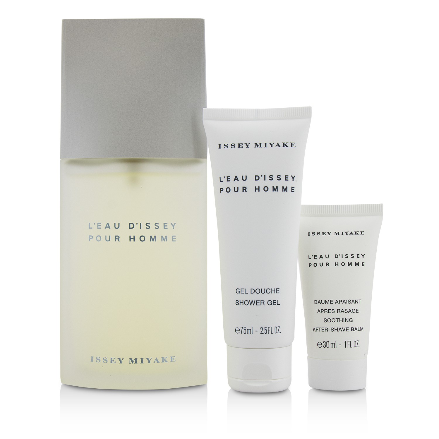 Issey Miyake Issey Miyake مجموعة: ماء تواليت سبراي 75مل/2.5أوقية + جل الإستحمام 75مل/2.5أوقية + بلسم مهدئ بعد الحلاقة 30مل/1أوقية 3pcs