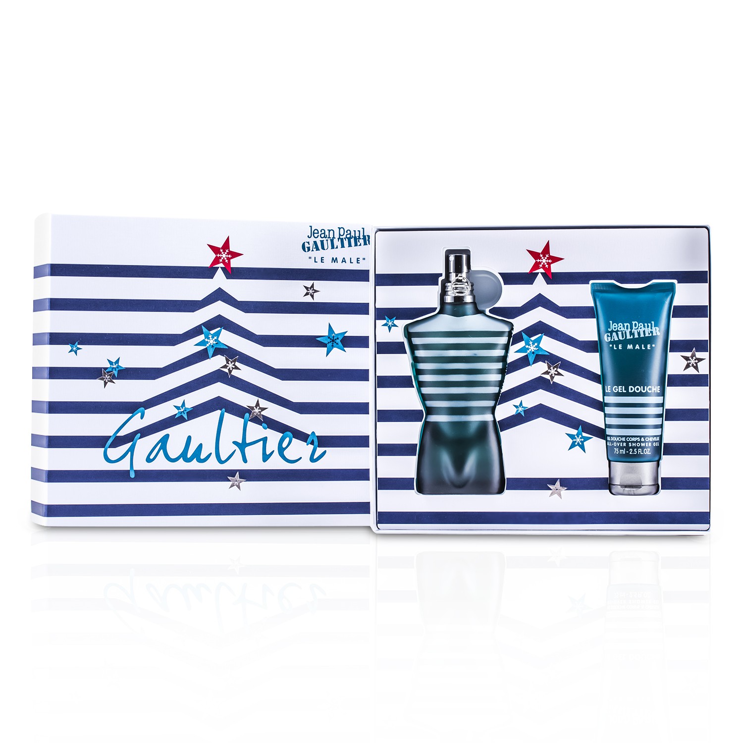 Jean Paul Gaultier Le Male מארז: או דה טואלט ספריי 125מ&quot;ל/4.2oz + ג'ל רחצה 75מ&quot;ל/2.5oz 2pcs