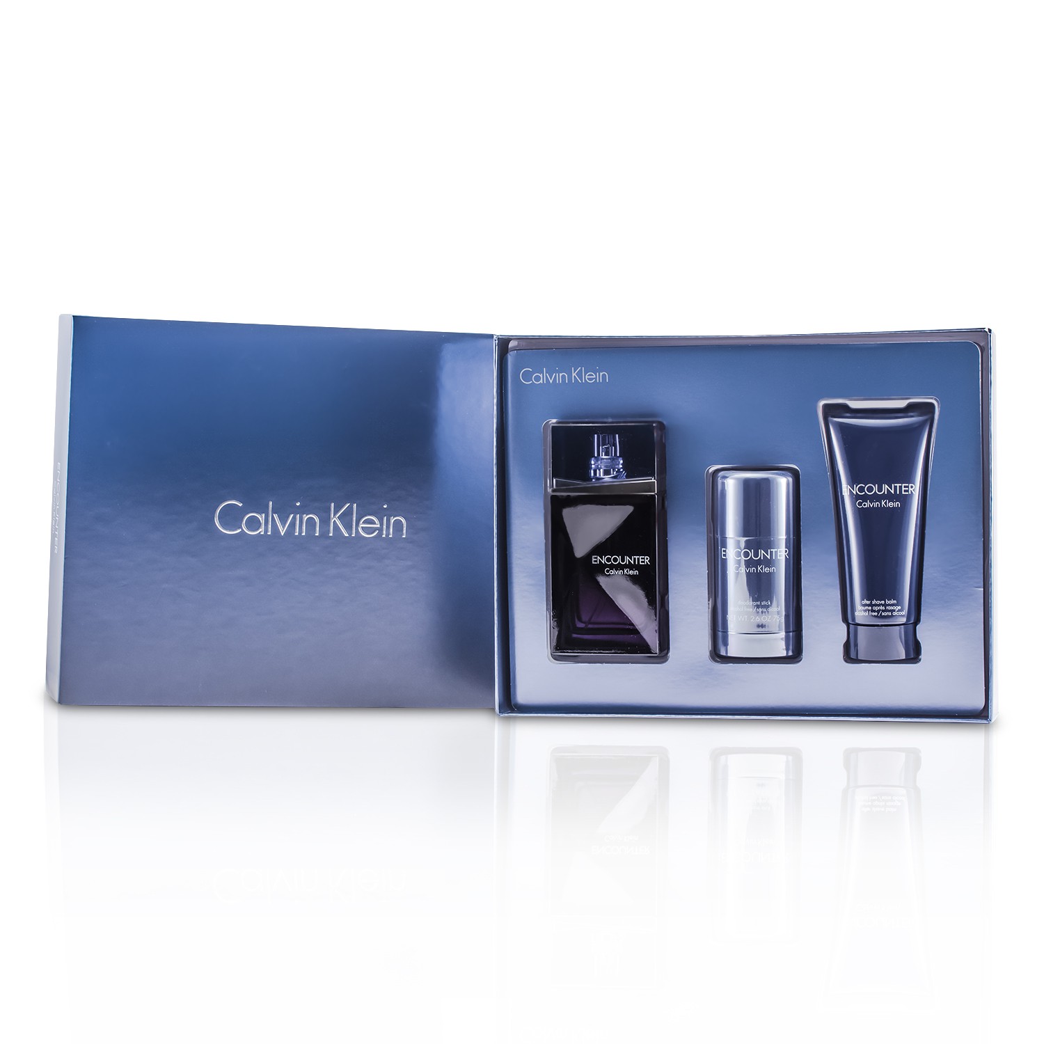 Calvin Klein Encounter Coffret: Eau De Toilette Spray 100ml/3.4oz+ After Shave Balm 100ml/3.4oz + Deodorant Stick 75ml/2.6oz 3pcs