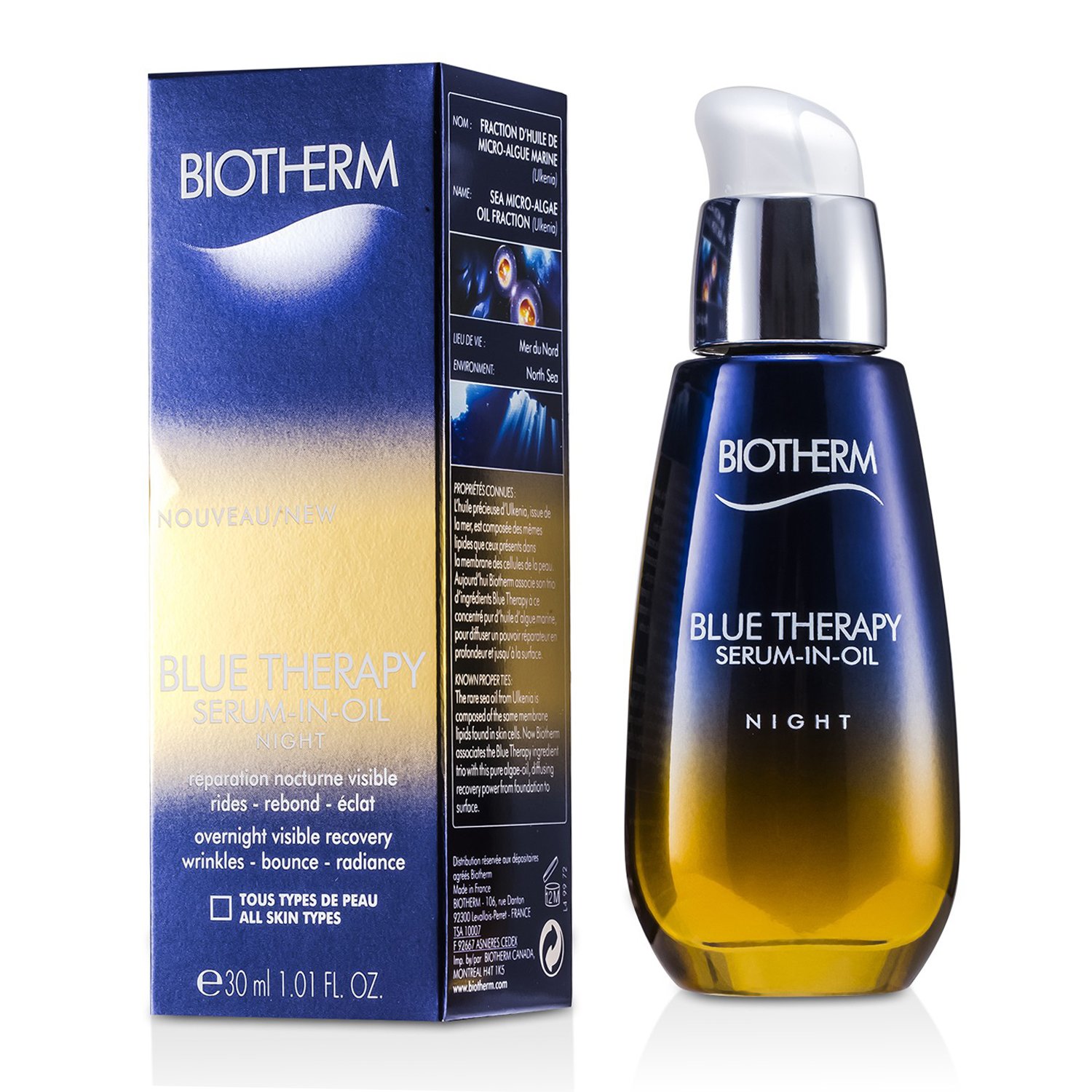 Biotherm Blue Therapy Serum-In-Oil Night - For All Skin Types 30ml/1.01oz