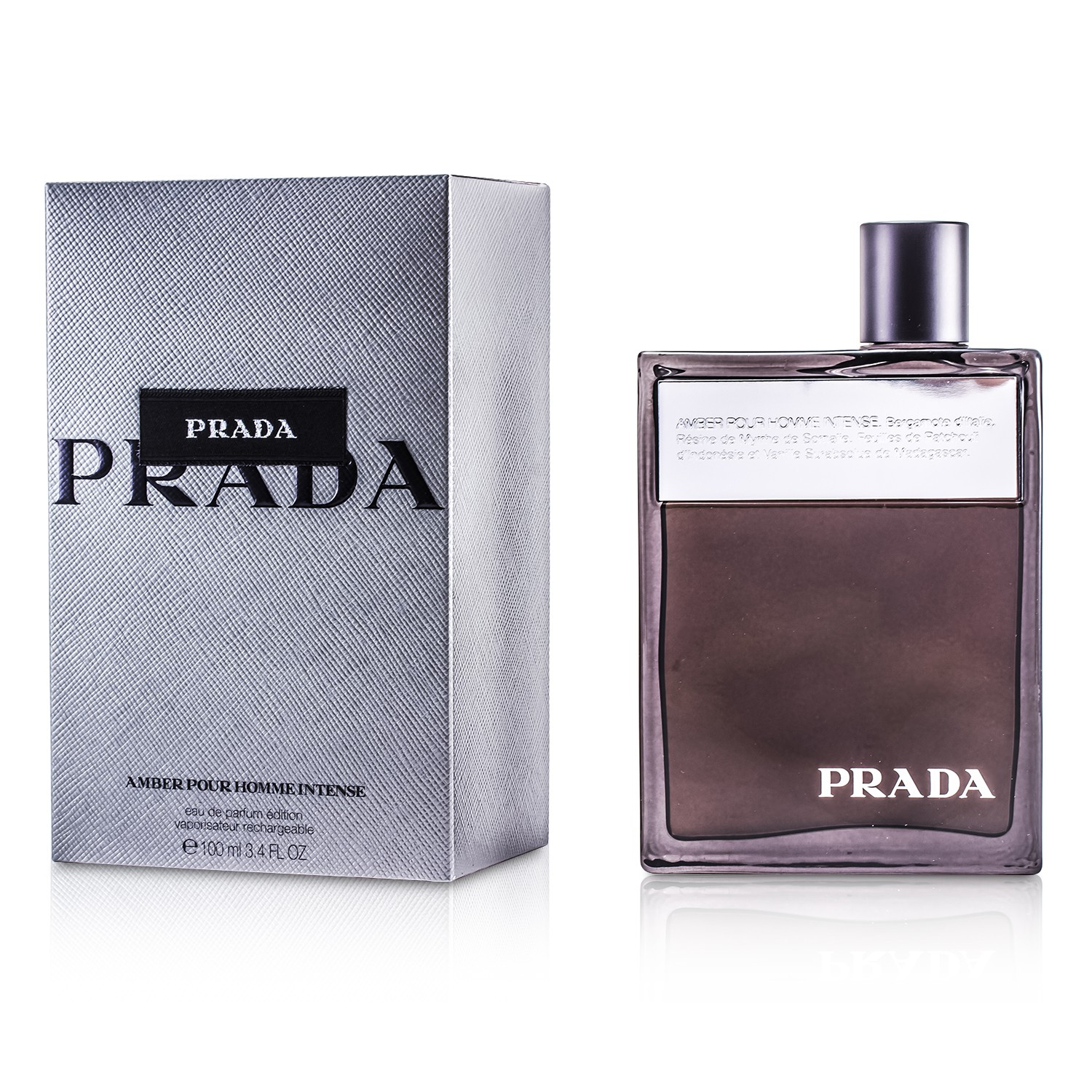 Prada Amber Pour Homme Intense Eau De Parfum Deluxe täytettävä suihke 100ml/3.4oz