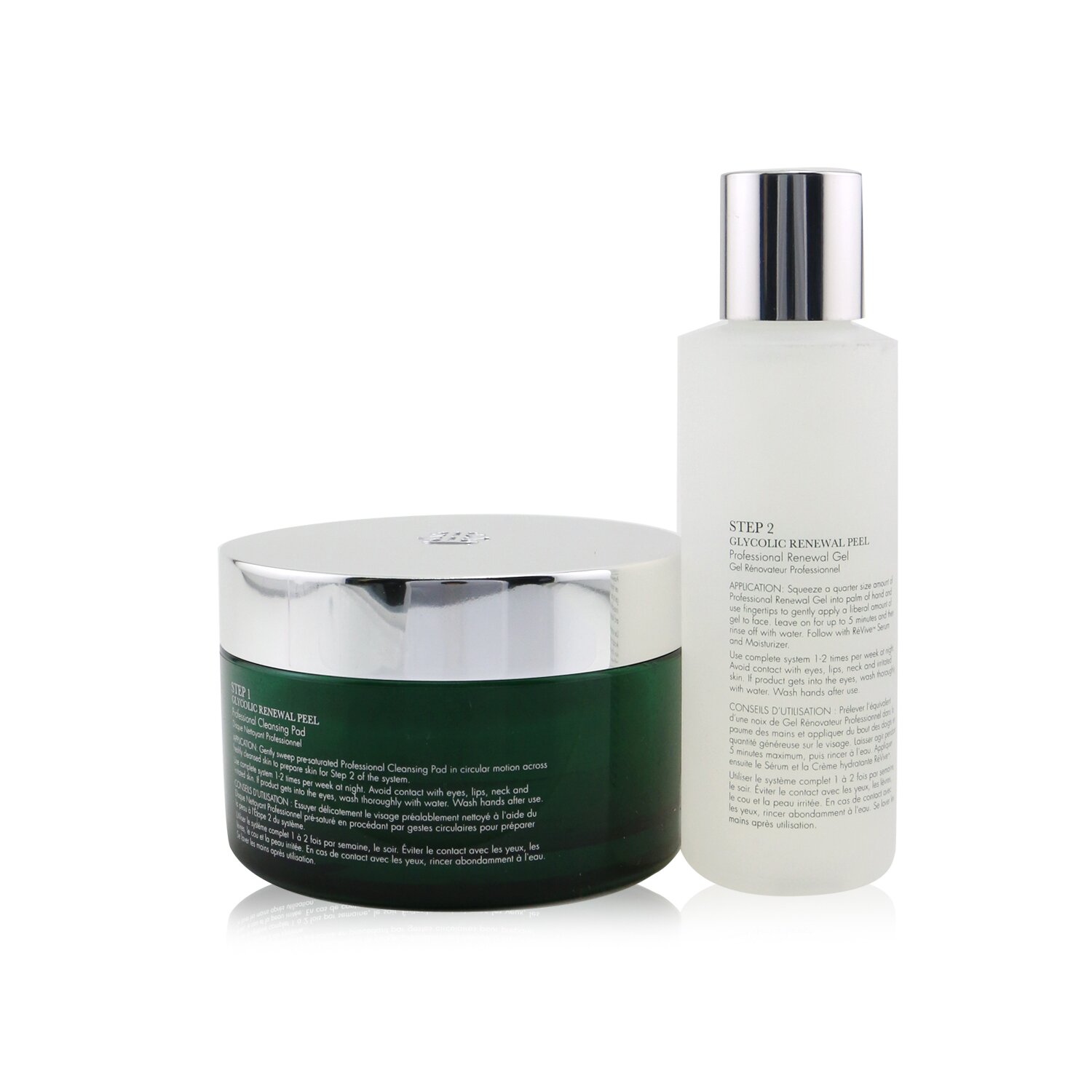 ReVive Glycolic Renewal Peel Professional System: Cleansing Pad 30pads + Renewal Gel 118ml/4oz 2pcs