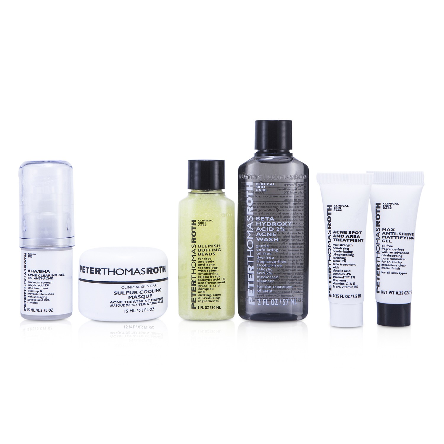 피터 토마스 로스 Peter Thomas Roth 아크네 키트: 아크네 워시 + 아크네 클리어링 젤 + 매티파잉 젤 + 버핑 비즈 + 마스크 + 아크네 스팟 트리트먼트 6제품