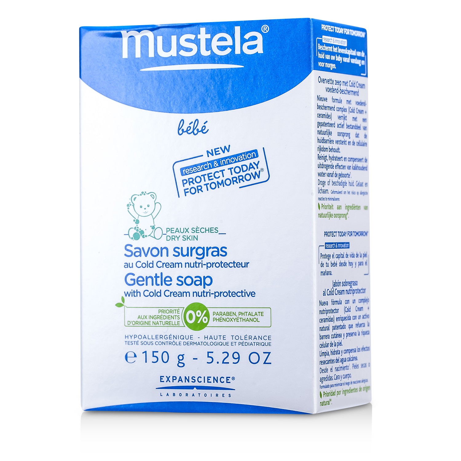 Mustela Xà Phòng Nhẹ Nhàng với Kem Lạnh 150g/5.29oz