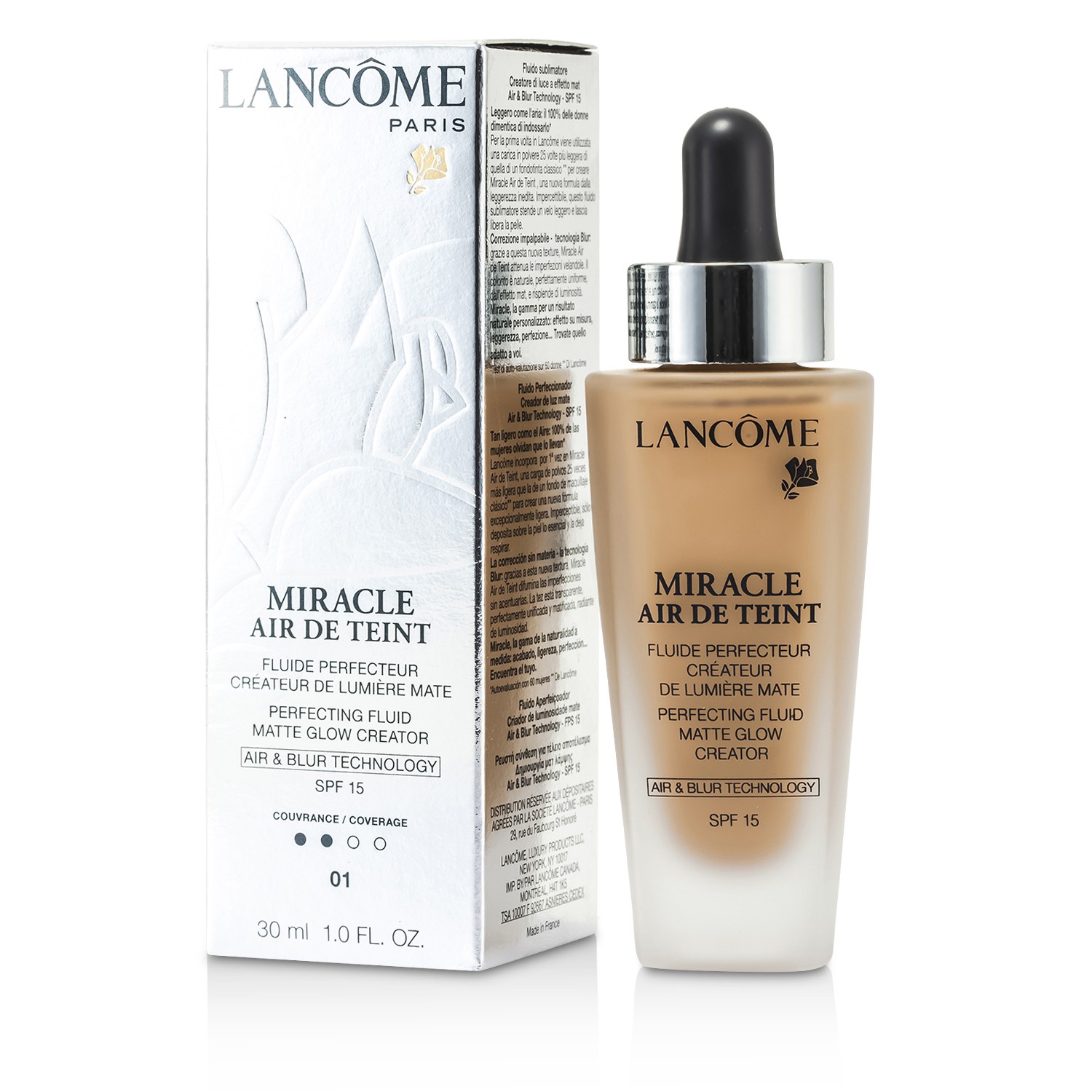 Lancome Miracle Air De Teint Fluido Perfeccionante SPF 15 30ml/1oz