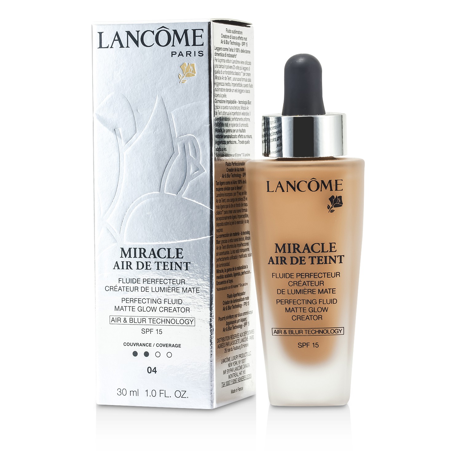 Lancome Miracle Air De Teint Perfecting Fluid SPF 15 30ml/1oz