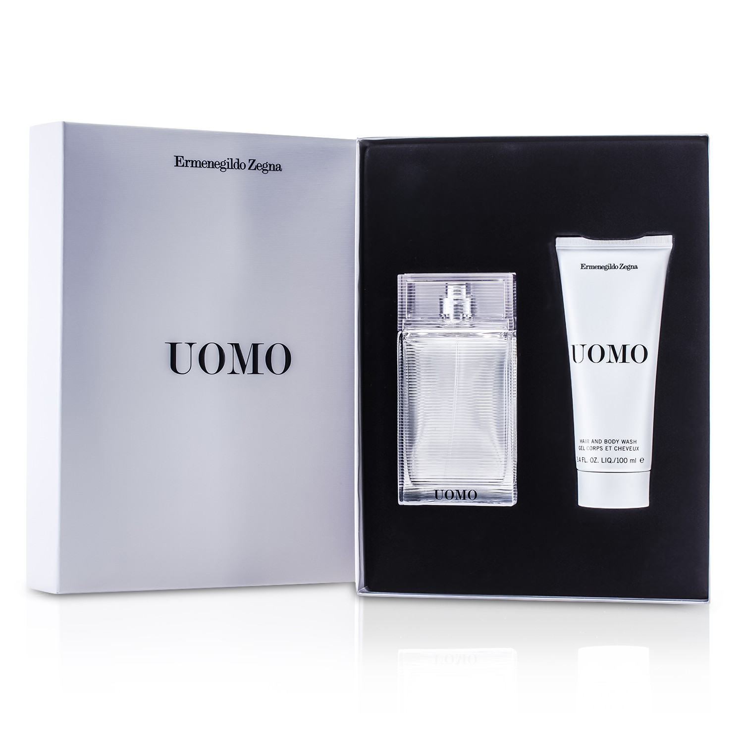 Ermenegildo Zegna Uomo Coffret: Eau De Toilette Spray 50ml/1.7oz + Pembersih Rambut & Badan100ml/3.4oz 2pcs