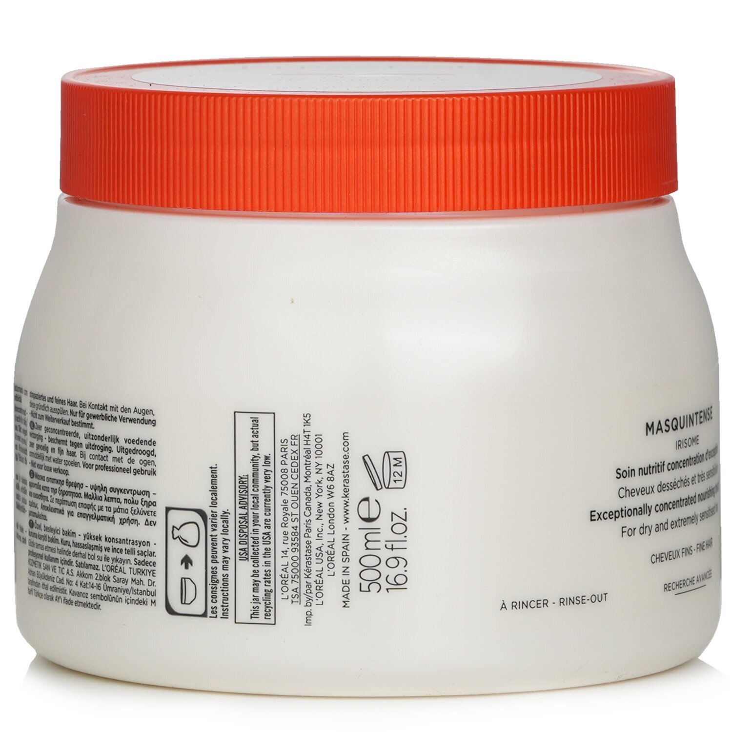 Kerastase Nutritive Masquintense Exceptionally Concentrated tápláló hajápoló (száraz és érzékeny lágy hajra) 500ml/16.9oz