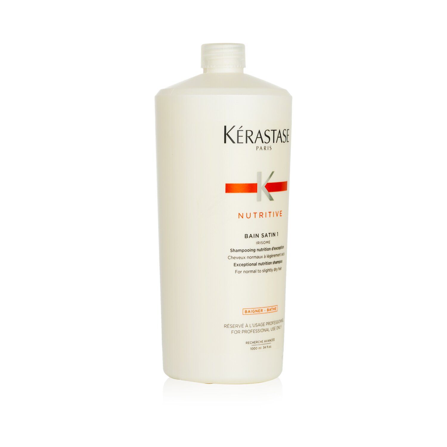 Kerastase Nutritive Bain Satin 1 Champú Nutrición Excepcional (Para Cabello Normal a Ligeramente Seco) 1000ml/34oz