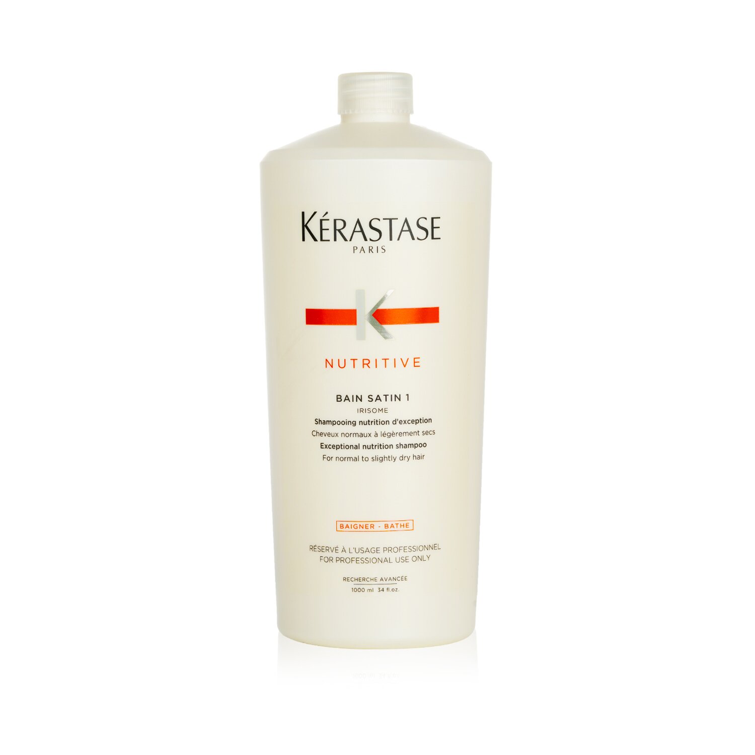 Kerastase Nutritive Bain Satin 1 Exceptional მკვებავი შამპუნი (ნორმალური / ოდნავ მშრალი თმისთვის) 1000ml/34oz